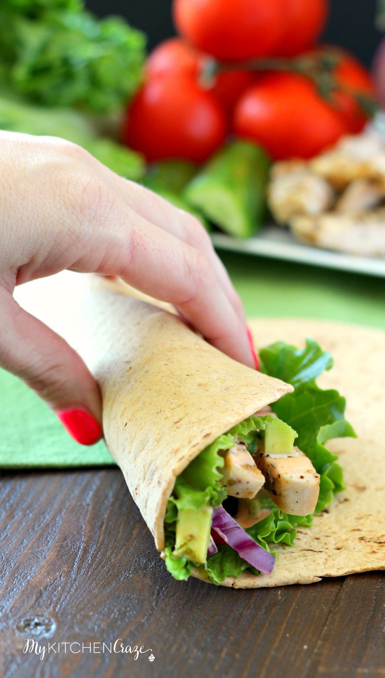 Greek Chicken Wrap (healthy lunch!) - Maebells