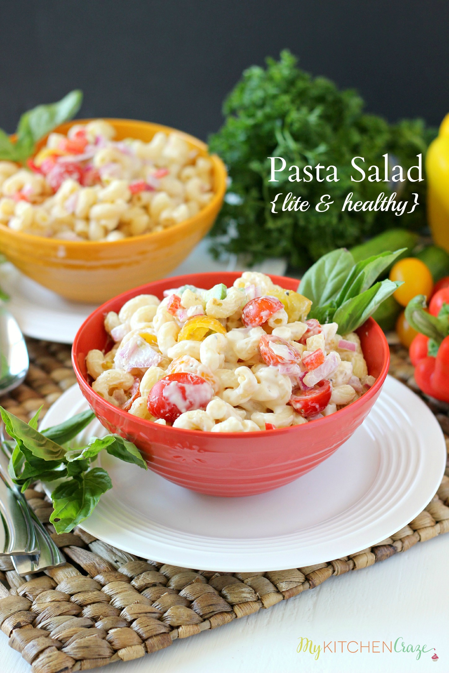 Pasta Salad {Lite & Healthy} ~ mykitchencraze.com