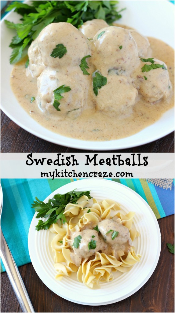 Swedish Meatballs ~ mykitchencraze.com ~ delicious meatballs smothered in a creamy gravy.