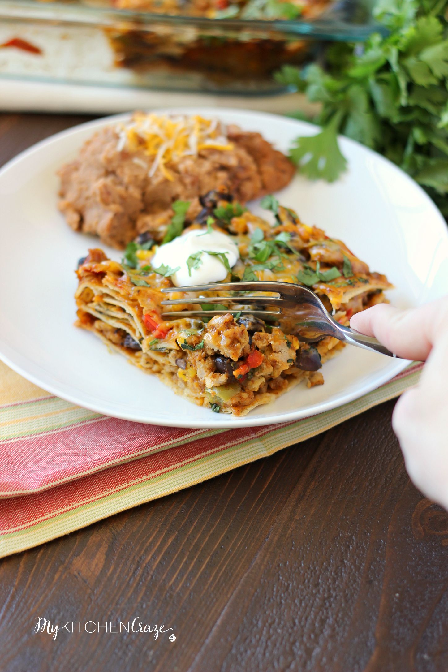 Tex-Mex Enchilada Casserole - My Kitchen Craze