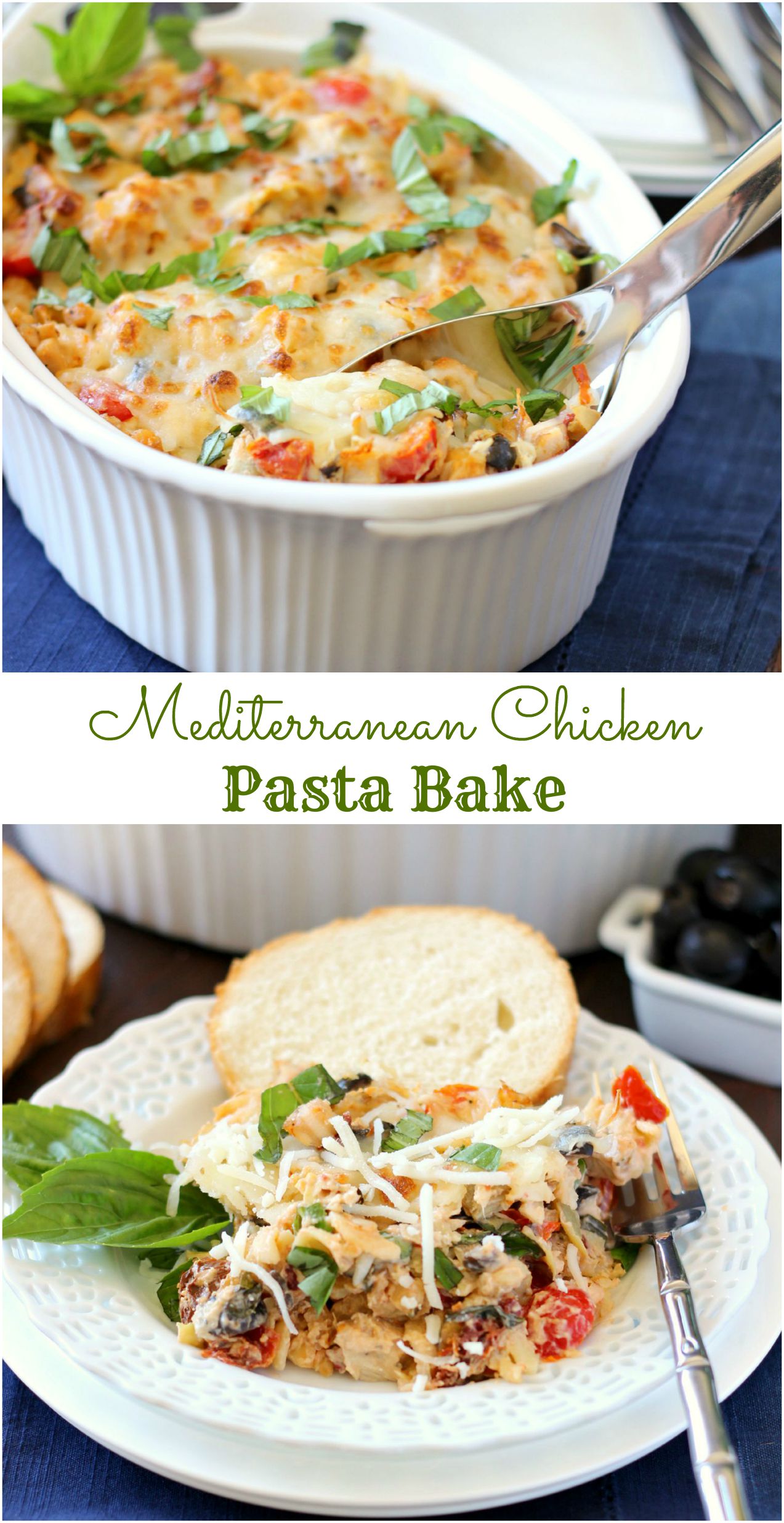 Mediterranean Chicken Pasta Bake - My Kitchen Craze