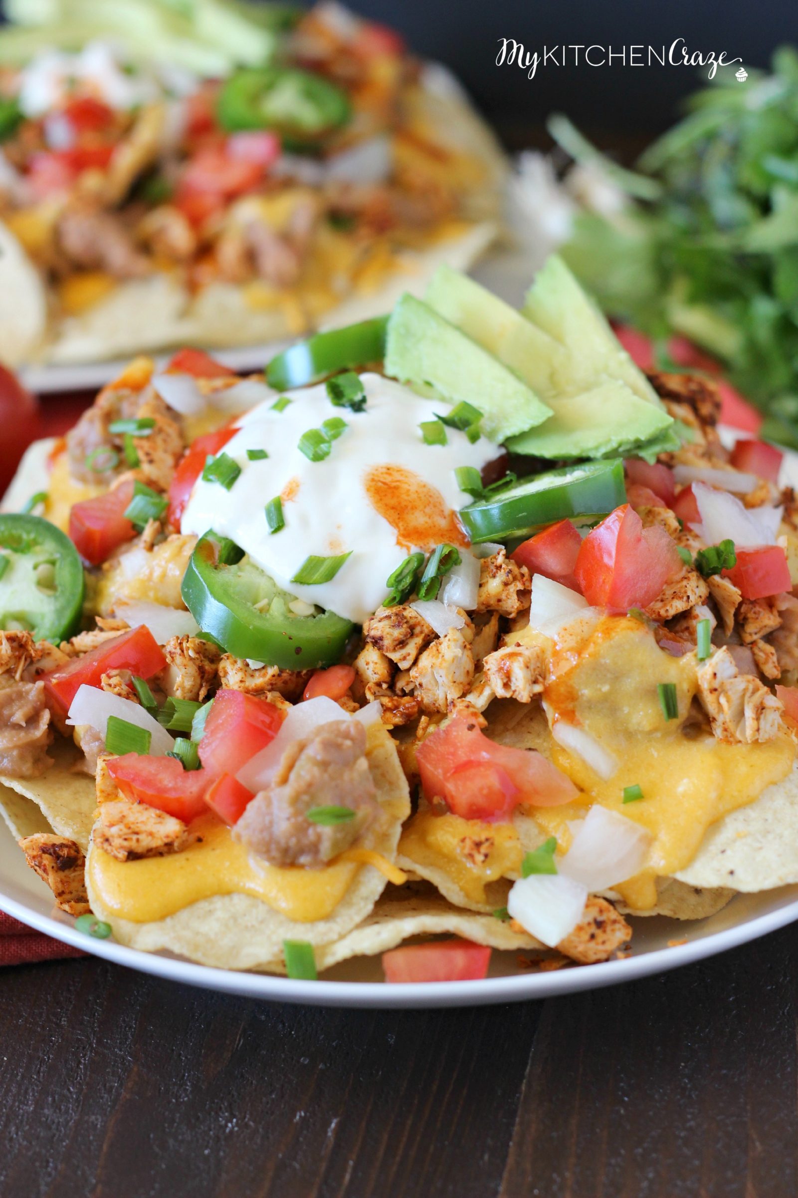 Spicy Turkey Nachos ~ mykitchencraze.com ~ Perfect way to use up the leftover turkey from Thanksgiving. Plus they're delicious and a breeze to whip up!