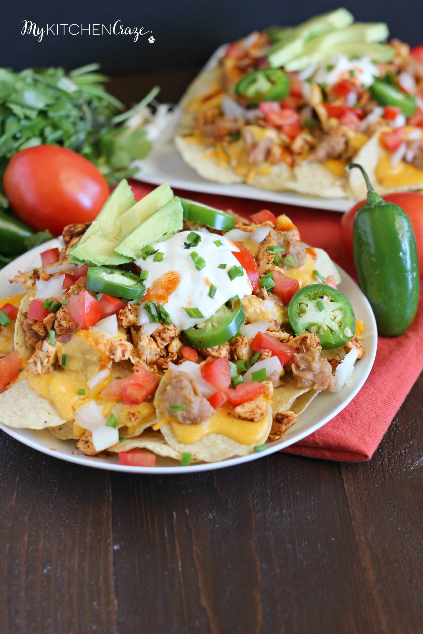 Spicy Turkey Nachos ~ mykitchencraze.com ~ Perfect way to use up the leftover turkey from Thanksgiving. Plus they're delicious and a breeze to whip up!