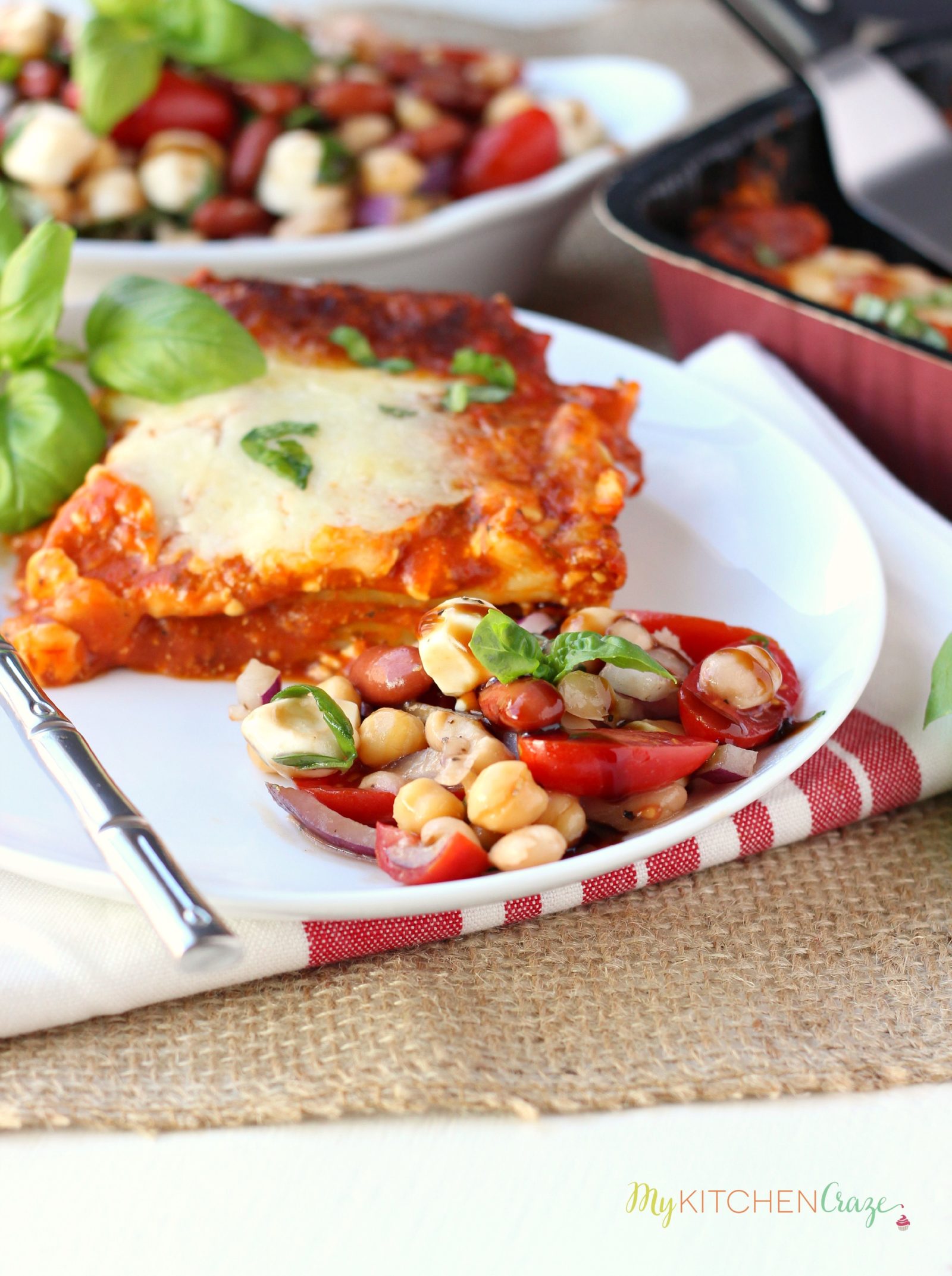 Three Bean Caprese Salad ~ mykitchencraze.com ~ Perfect side dish for any meal.