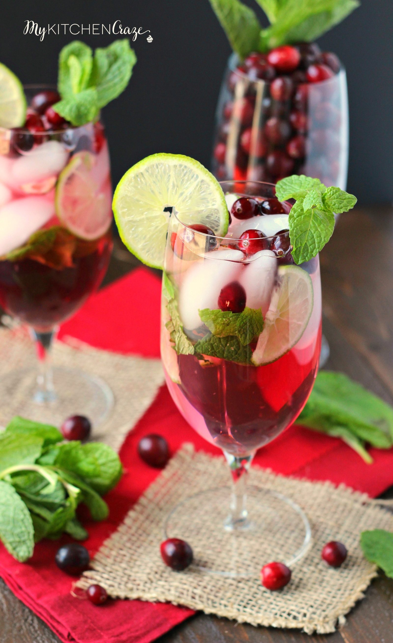 Cranberry Mojito ~ mykitchencraze.com ~ A refreshing and delicious drink for your holiday parties!