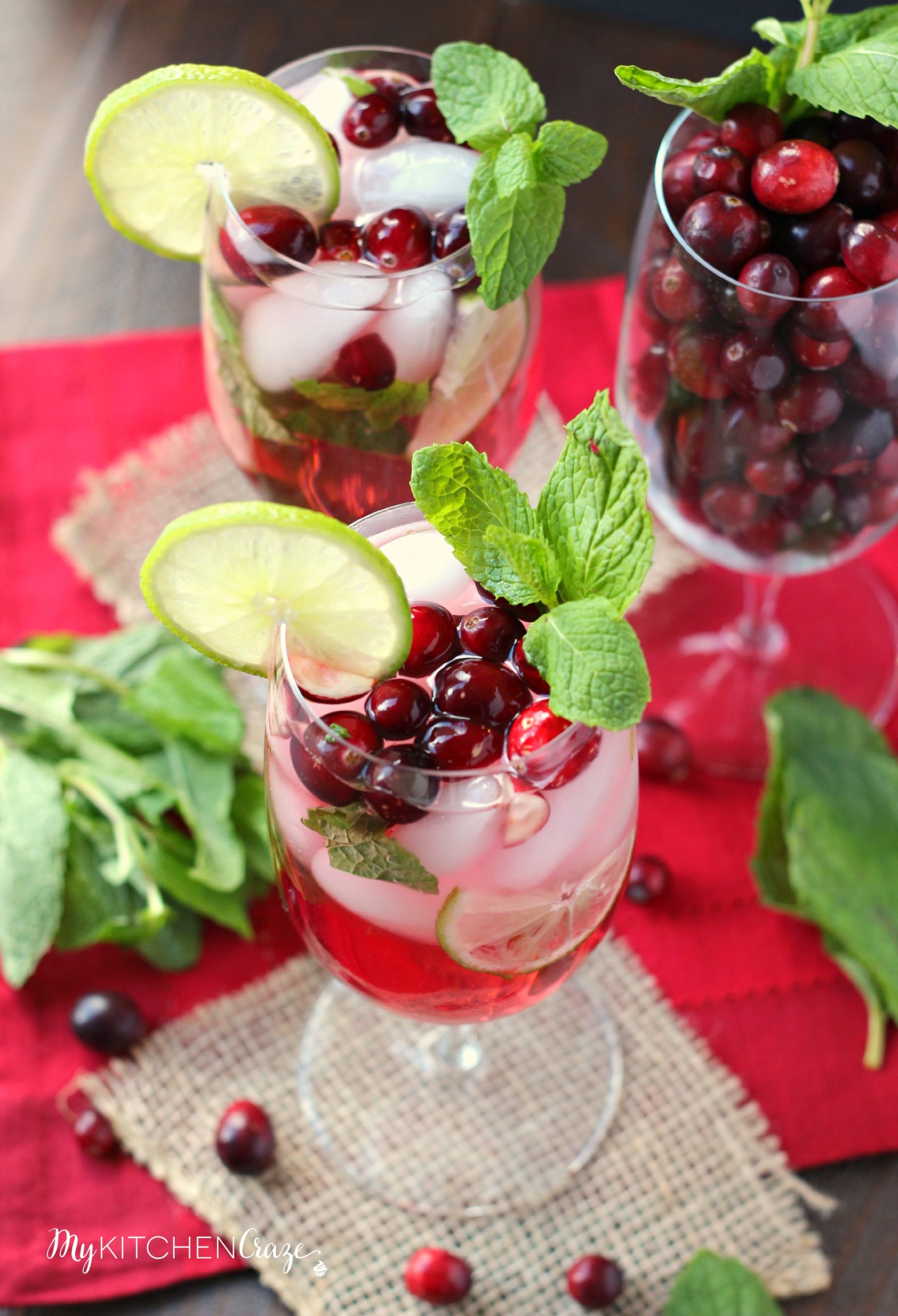 Cranberry Mojito ~ mykitchencraze.com ~ A refreshing and delicious drink for your holiday parties!