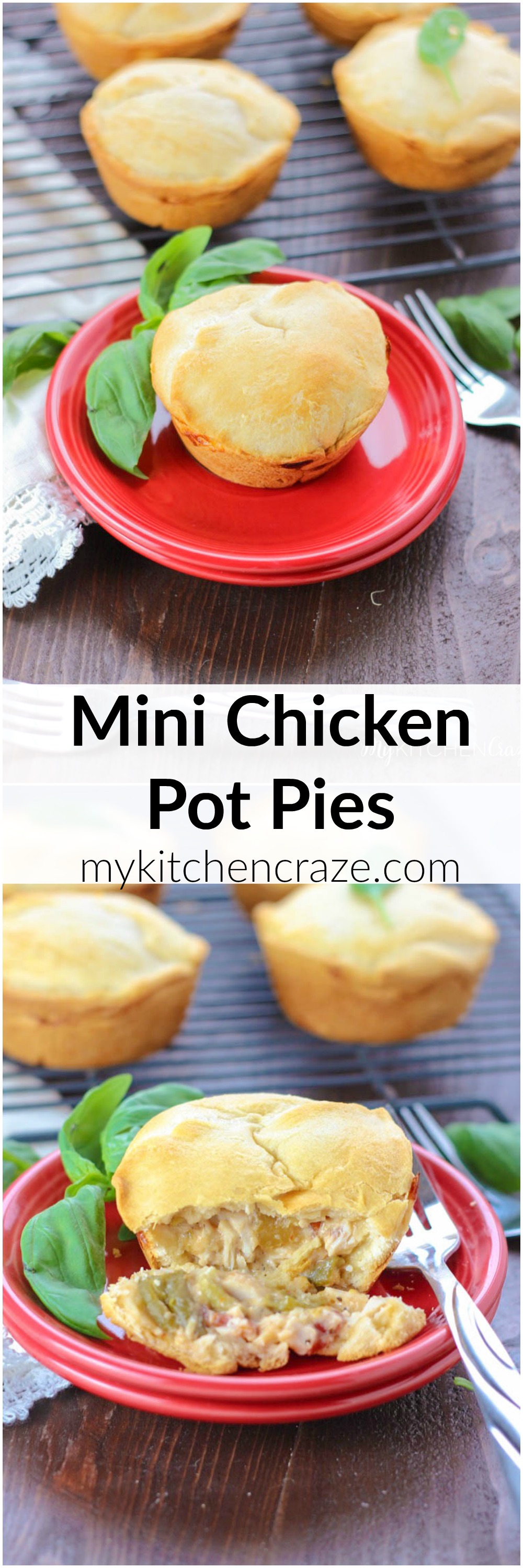 Mini Chicken Pot Pies ~ mykitchencraze.com ~ Everything you're used to in a chicken pot pie, but made mini! Easy to make and tastes delicious! #EatLightEatRight #ad