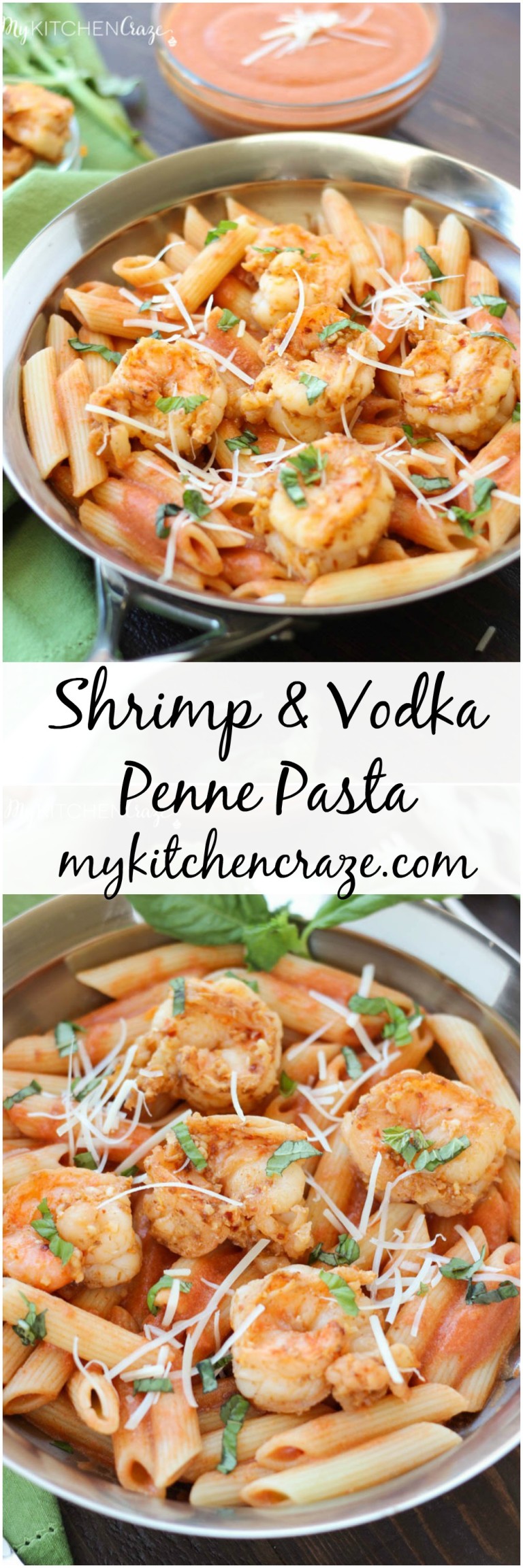 Shrimp and Vodka Penne Pasta - My Kitchen Craze