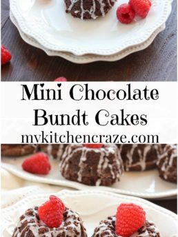 Mini Chocolate Bundt Cakes - My Kitchen Craze