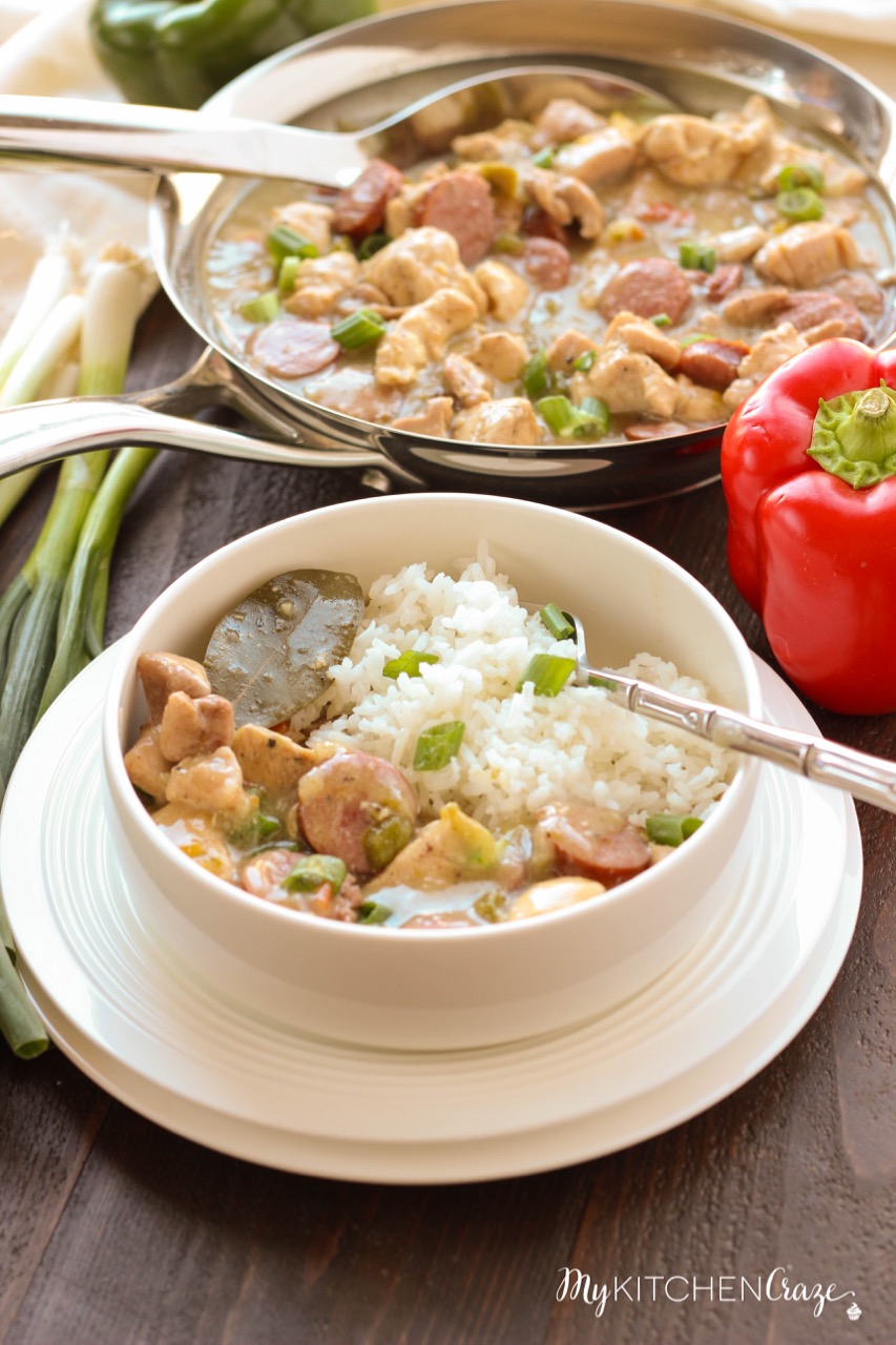 Chicken & Beef Kielbasa Gumbo ~ mykitchencraze.com