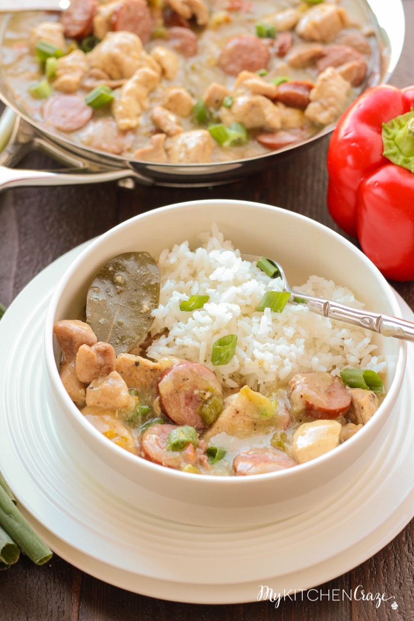 Chicken & Beef Kielbasa Gumbo ~ mykitchencraze.com