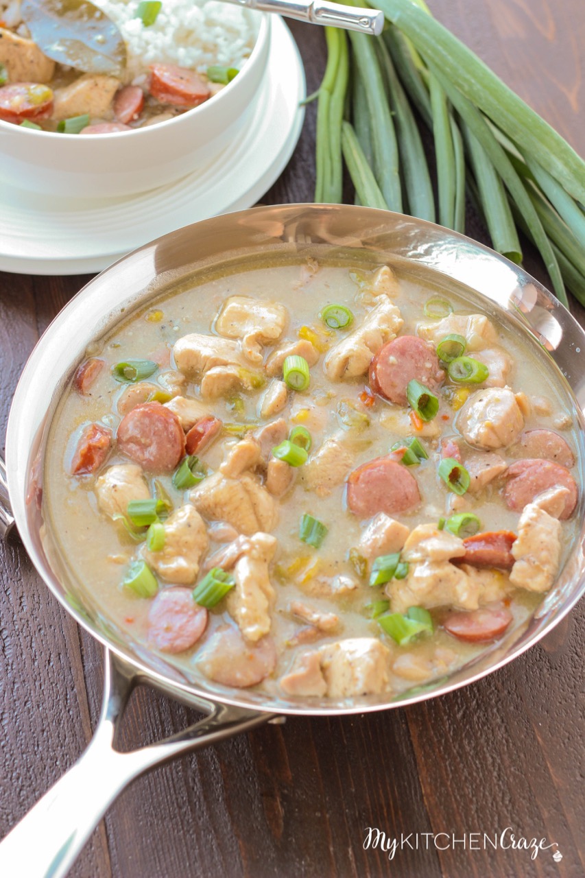 Chicken & Beef Kielbasa Gumbo ~ mykitchencraze.com