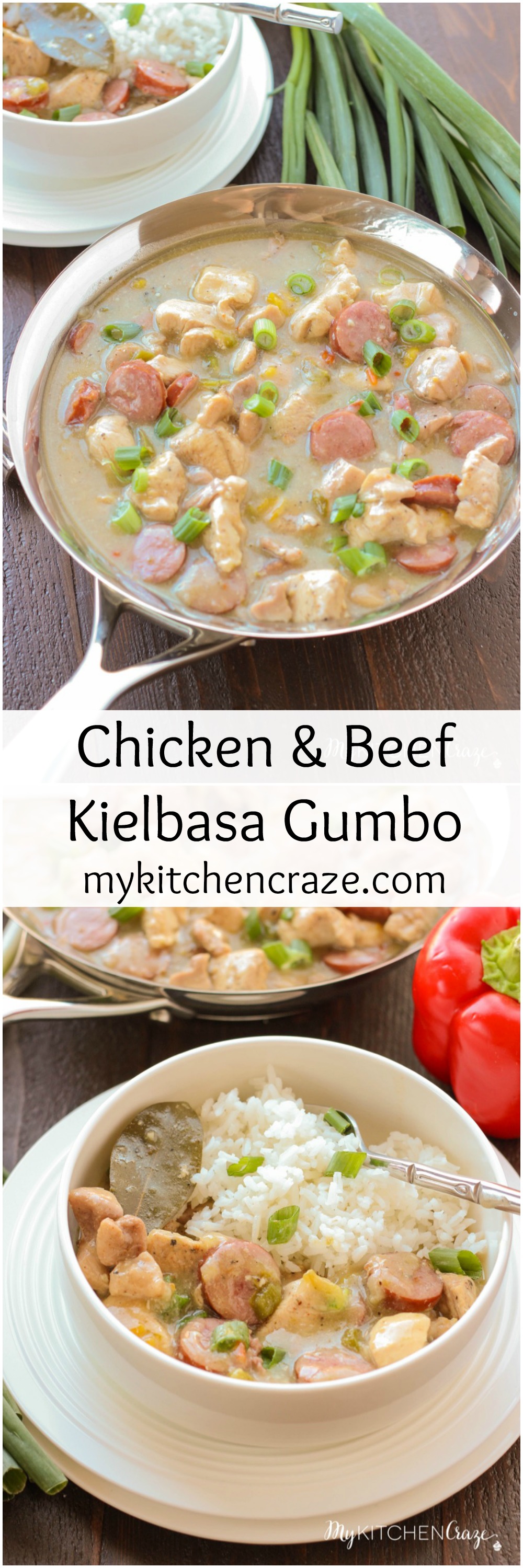Chicken & Beef Kielbasa Gumbo ~ mykitchencraze.com