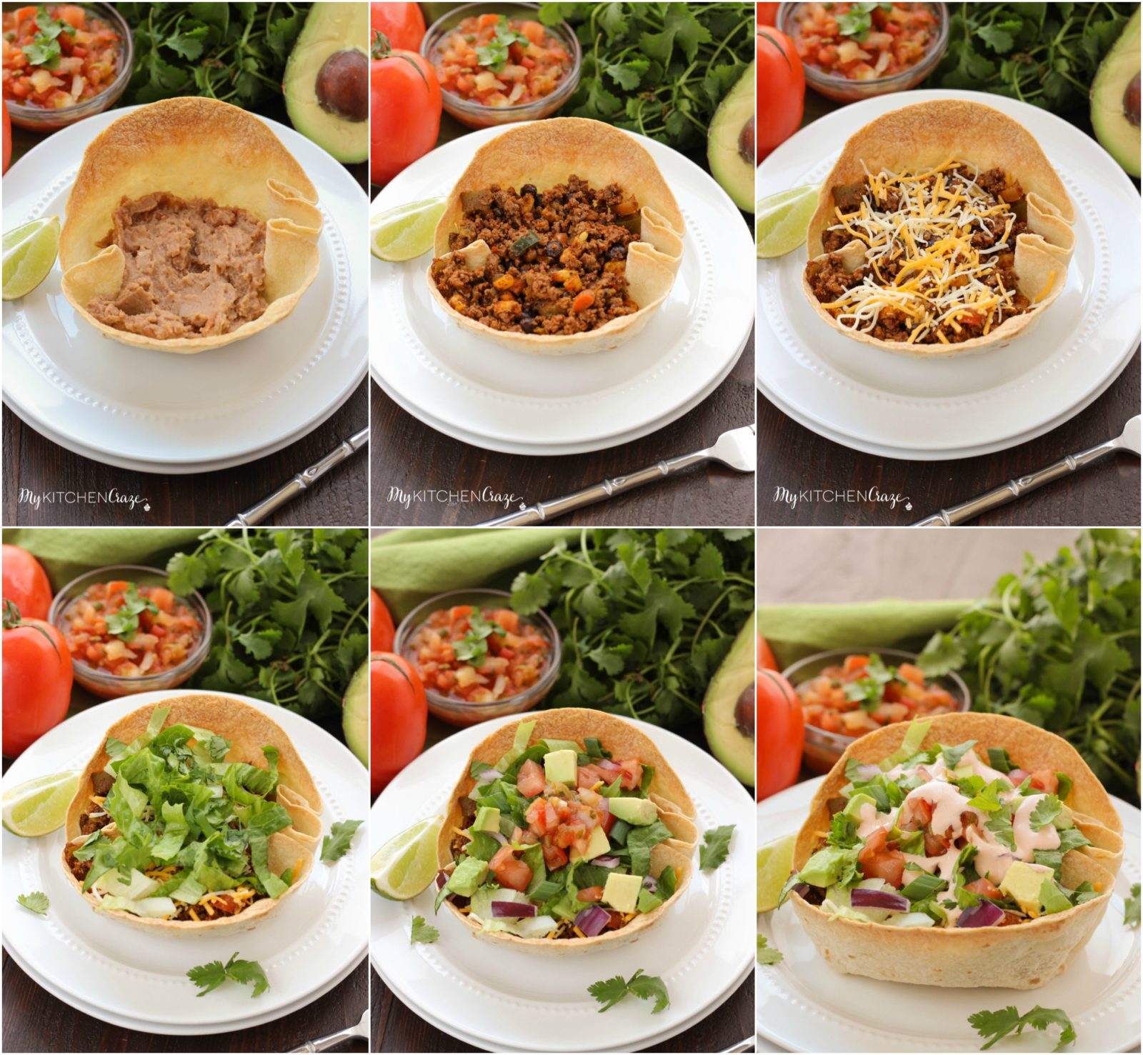 Chopped Tex-Mex Ground Beef Taco Salad - Oh Sweet Basil