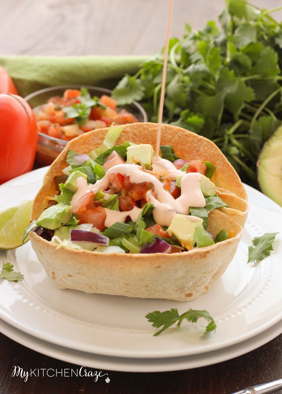 Chopped Tex-Mex Ground Beef Taco Salad - Oh Sweet Basil