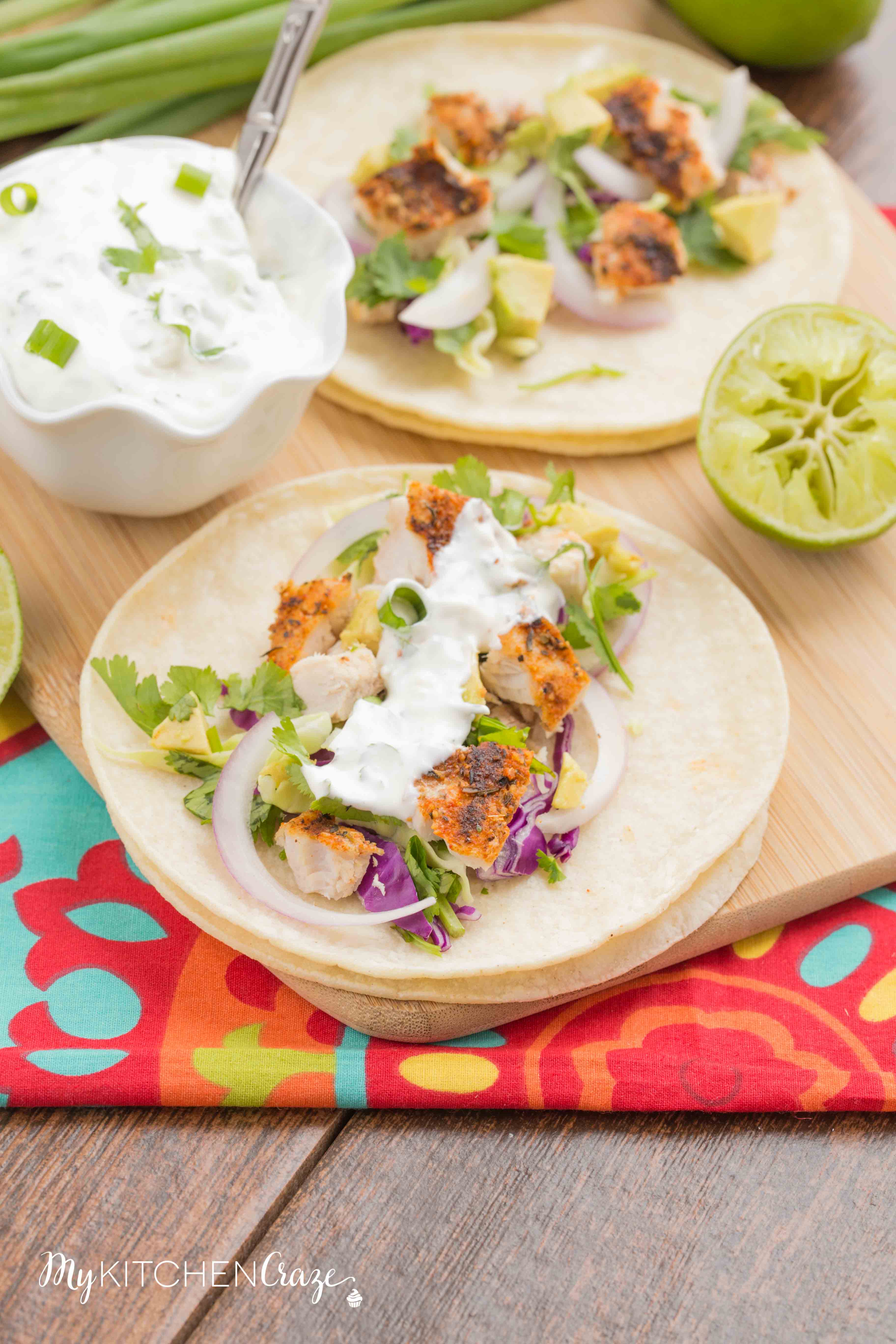 Blackened Mahi Mahi Fish Tacos ~ mykitchencraze.com