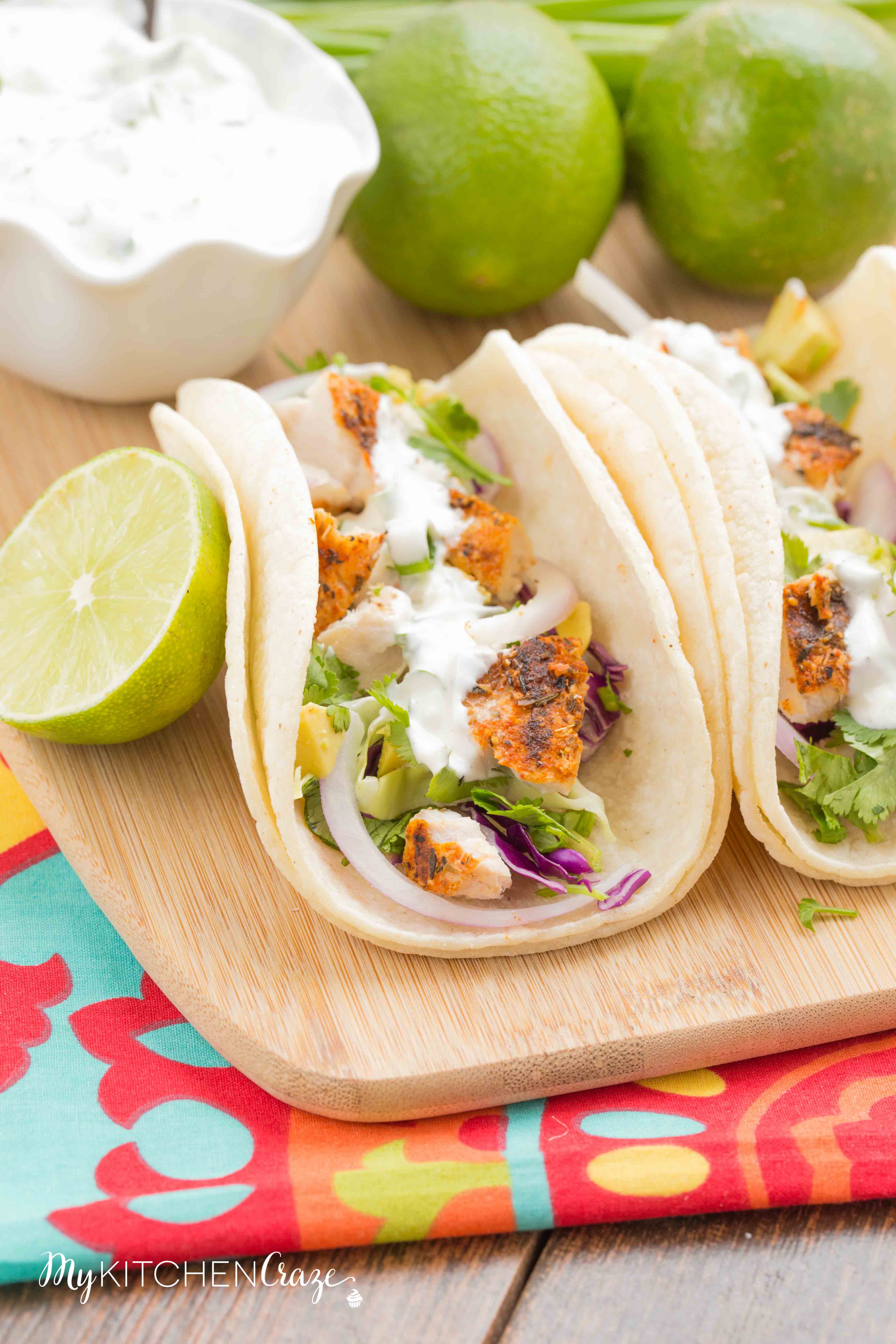 Blackened Mahi Mahi Fish Tacos ~ mykitchencraze.com