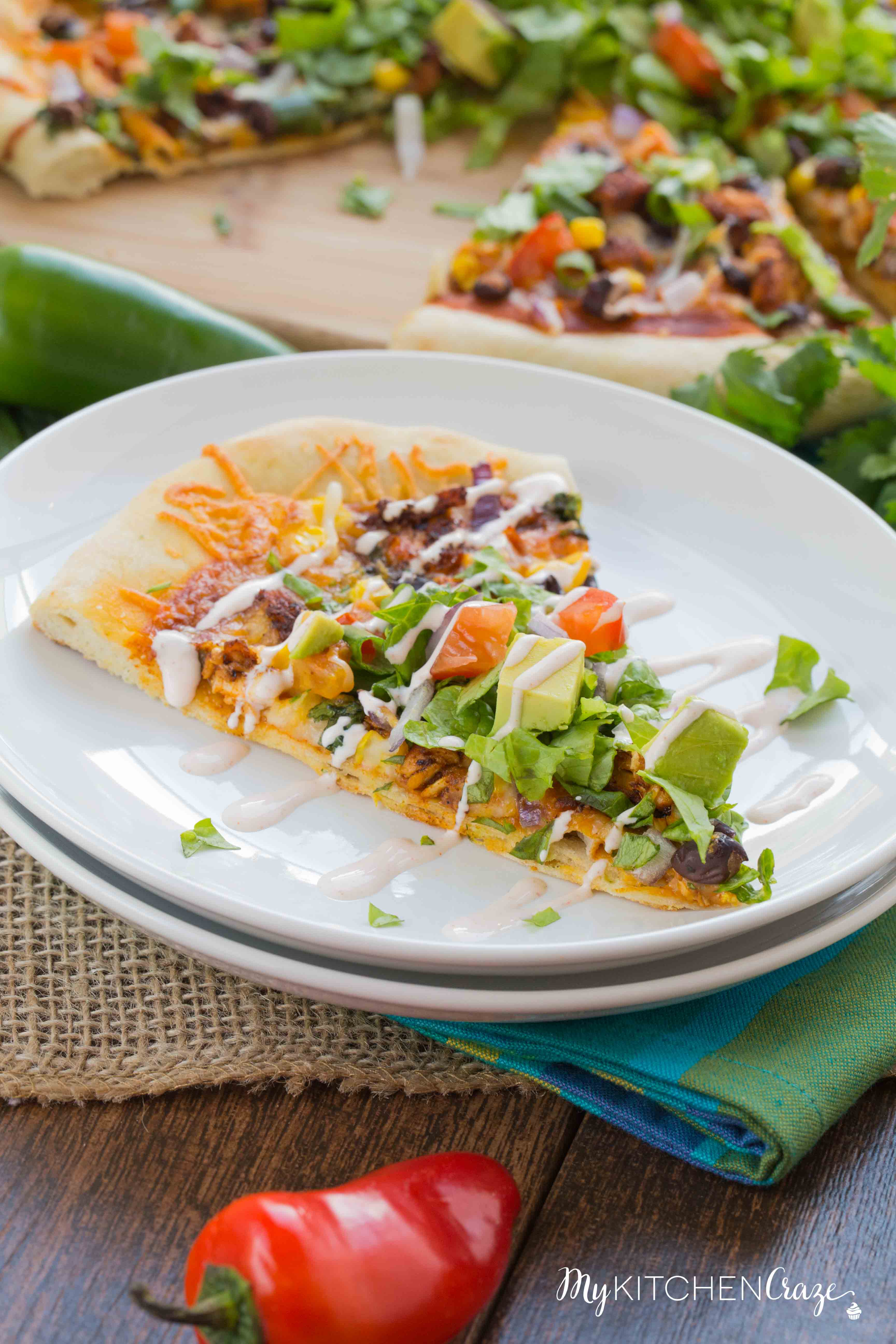 Chicken Taco Pizza - My Kitchen Craze