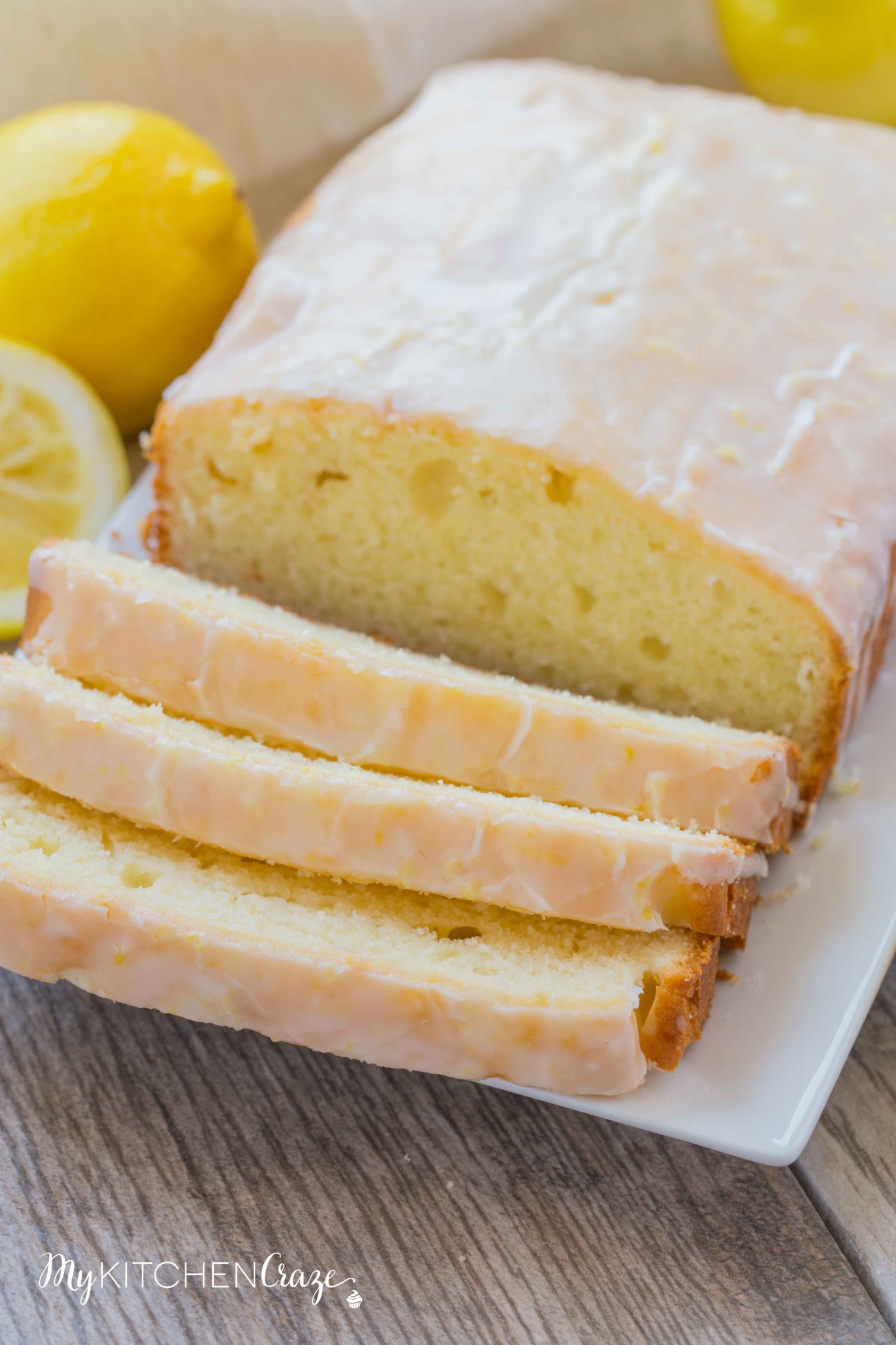 Lemon Yogurt Loaf Cake ~ mykitchencraze.com ~ Lemon yogurt cake is the perfect dessert for the whole family. It's moist and the lemon flavor is delicious.