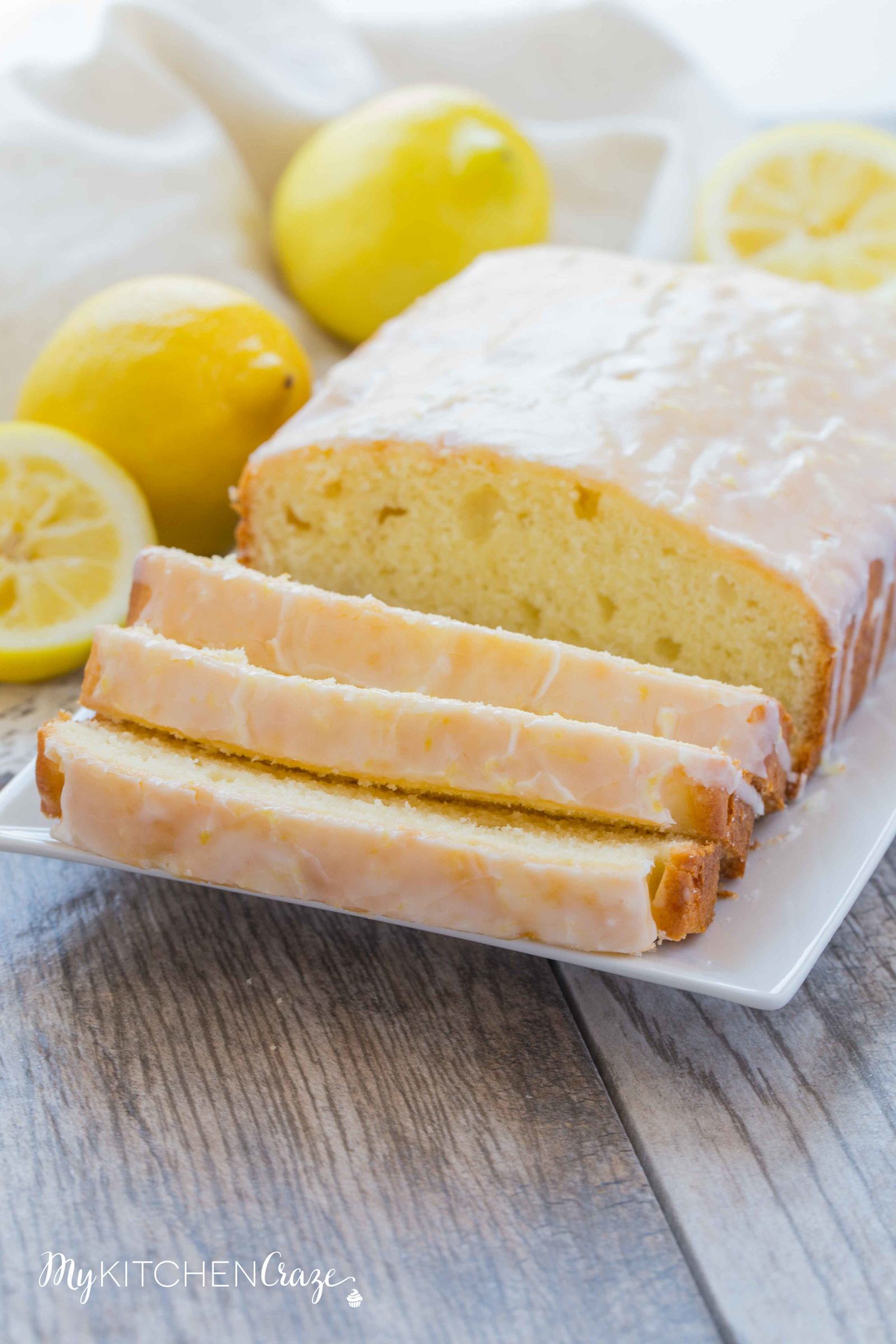 Lemon Yogurt Loaf Cake ~ mykitchencraze.com ~ Lemon yogurt cake is the perfect dessert for the whole family. It's moist and the lemon flavor is delicious.