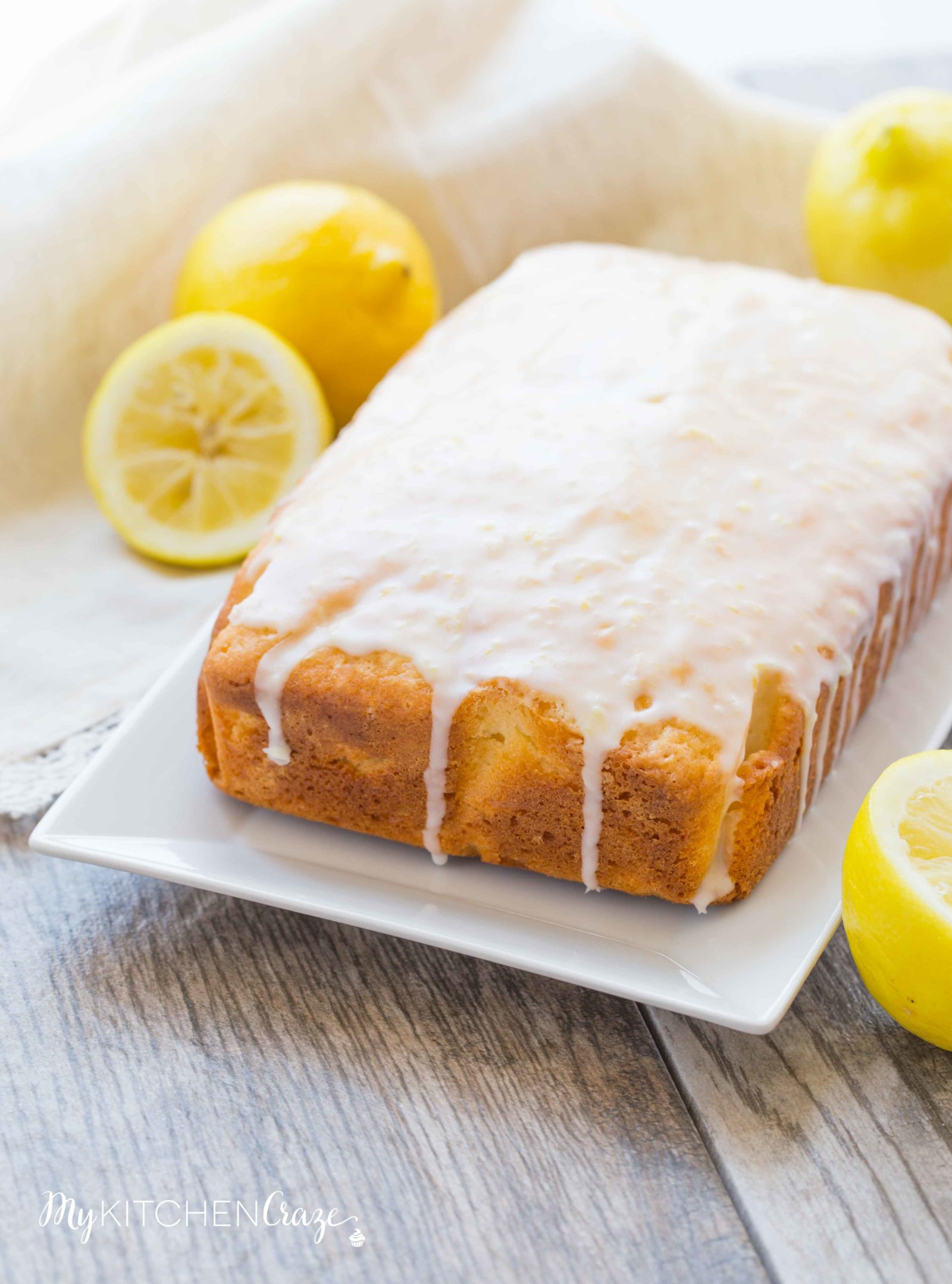 Lemon Yogurt Loaf Cake ~ mykitchencraze.com ~ Lemon yogurt cake is the perfect dessert for the whole family. It's moist and the lemon flavor is delicious.