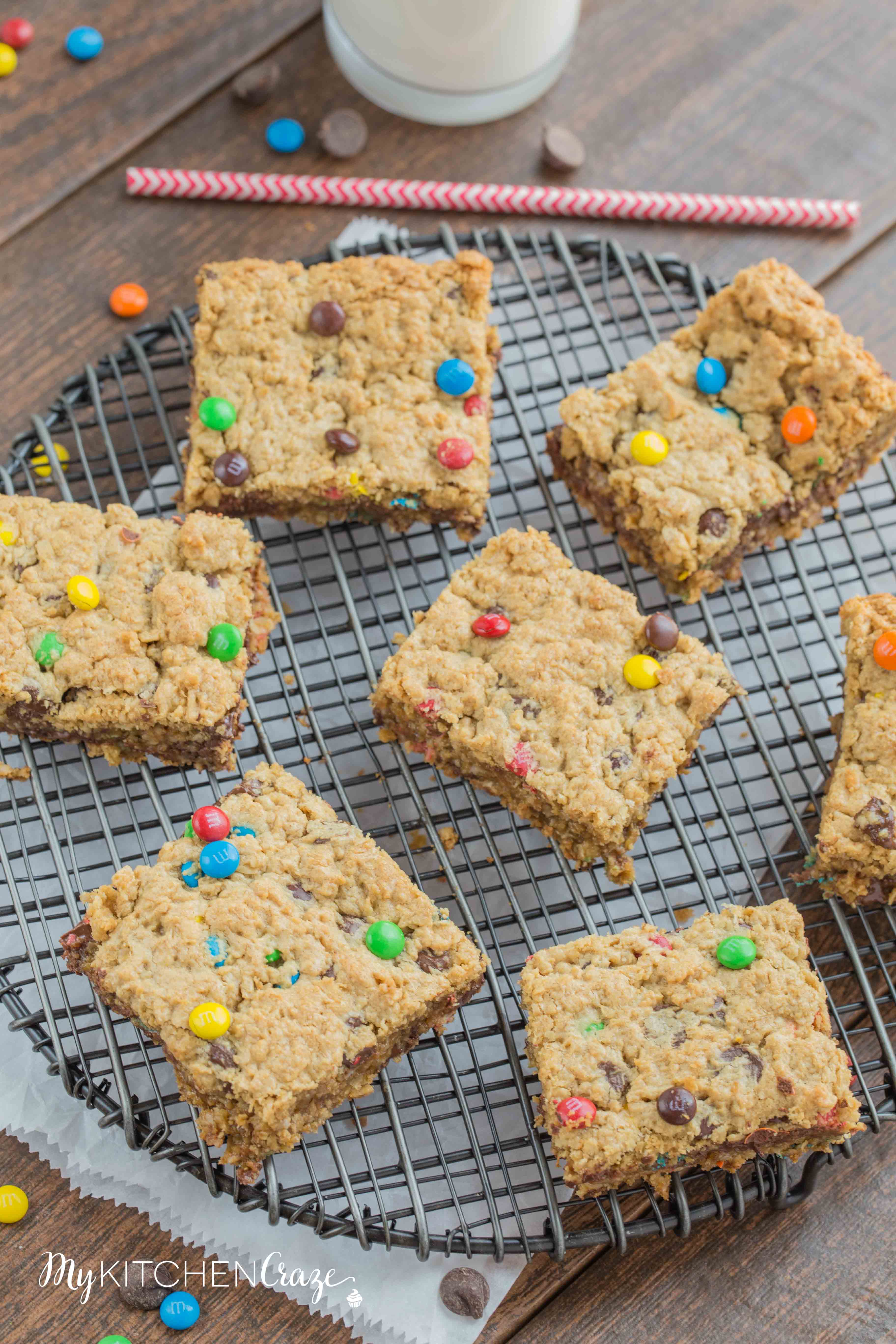 Monster Cookie Bars ~ mykitchencraze.com