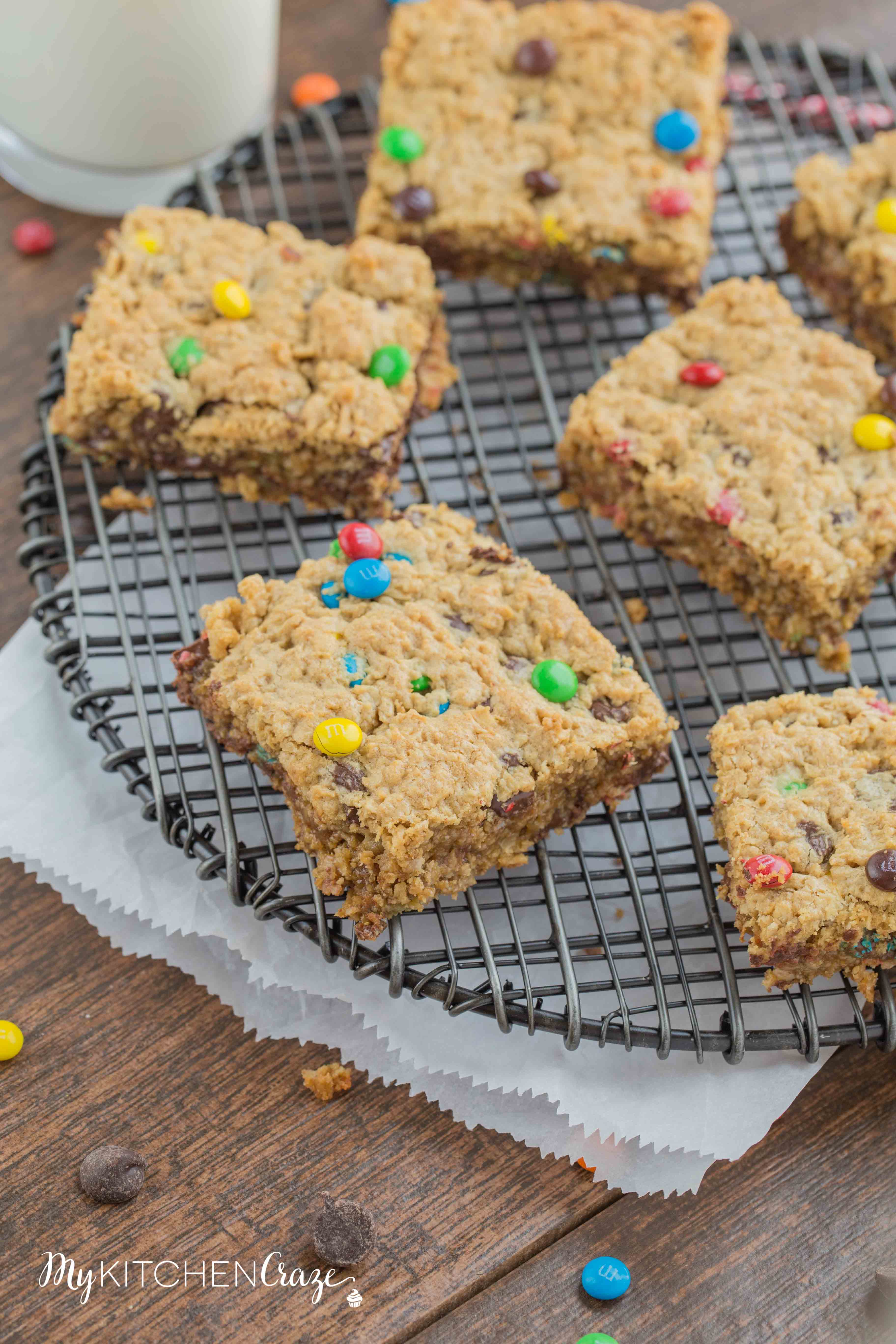 Monster Cookie Bars ~ mykitchencraze.com