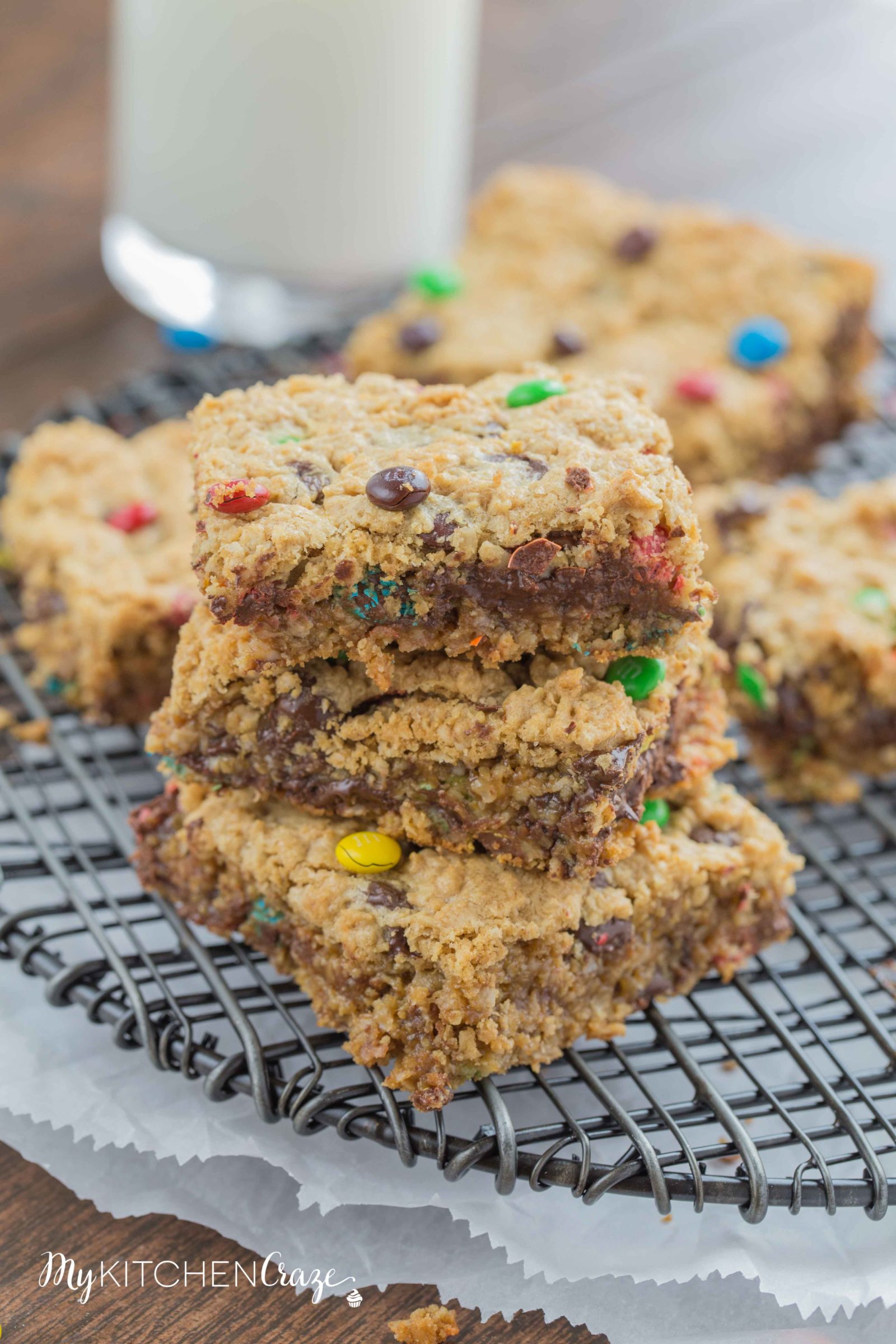 Monster Cookie Bars ~ mykitchencraze.com