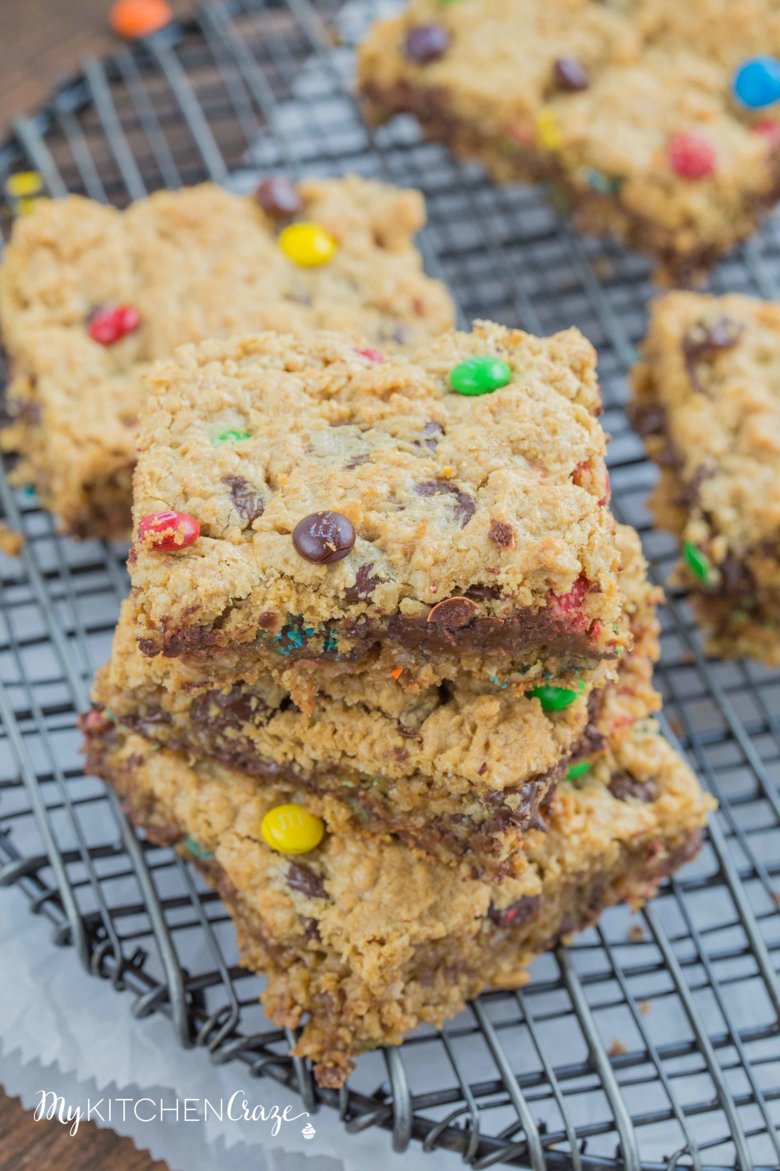 Monster Cookie Bars ~ mykitchencraze.com