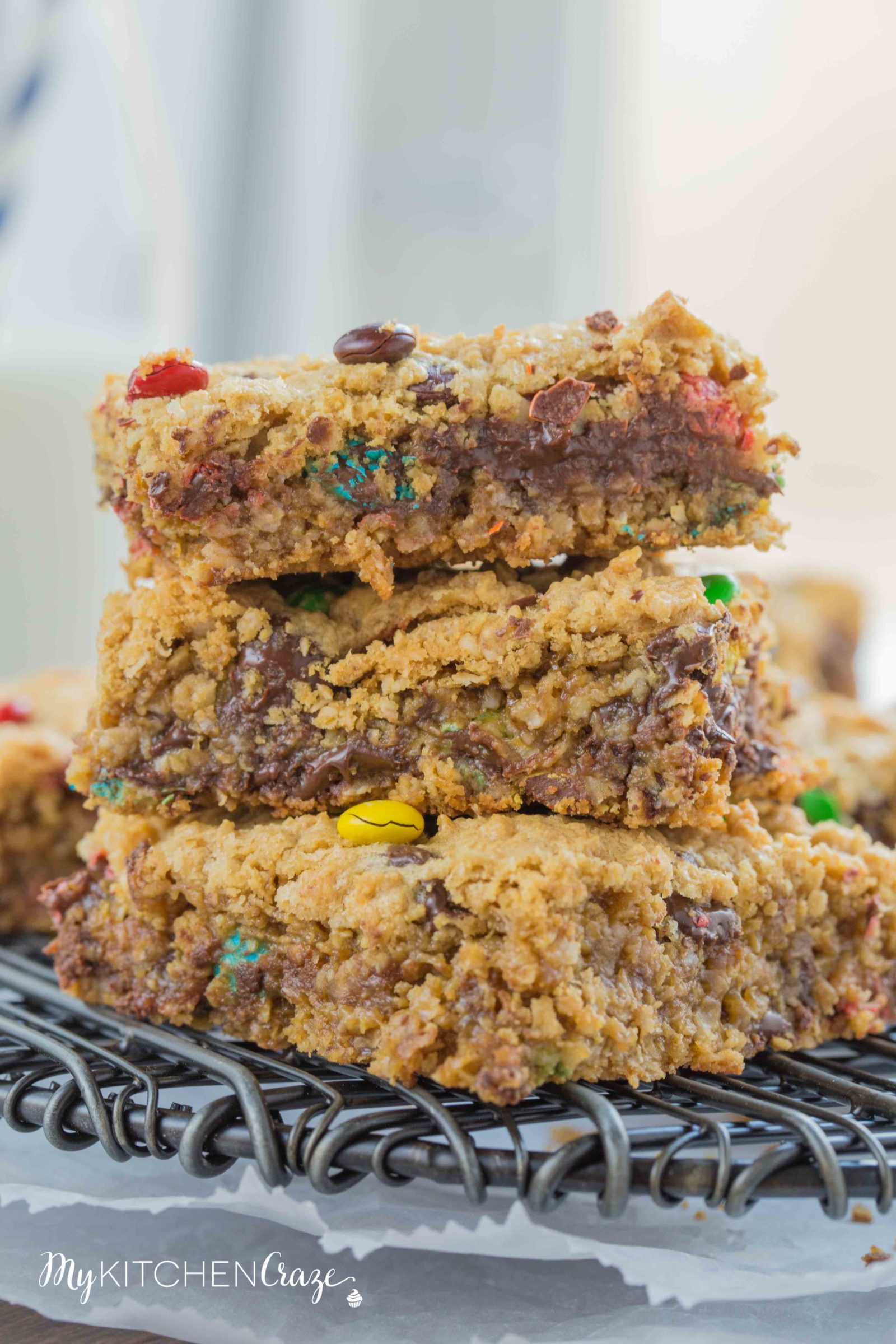 Monster Cookie Bars ~ mykitchencraze.com