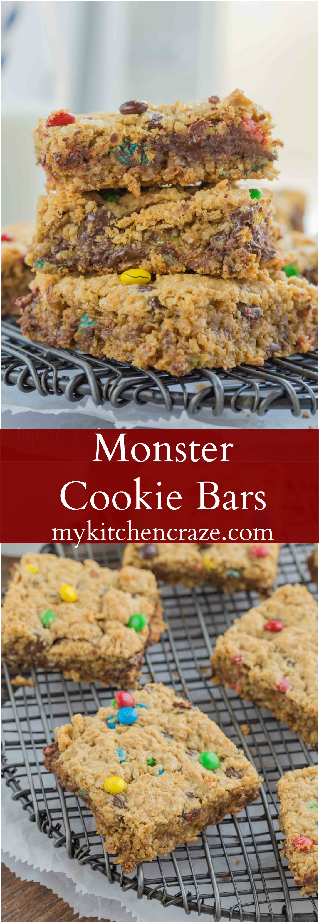 Monster Cookie Bars ~ mykitchencraze.com