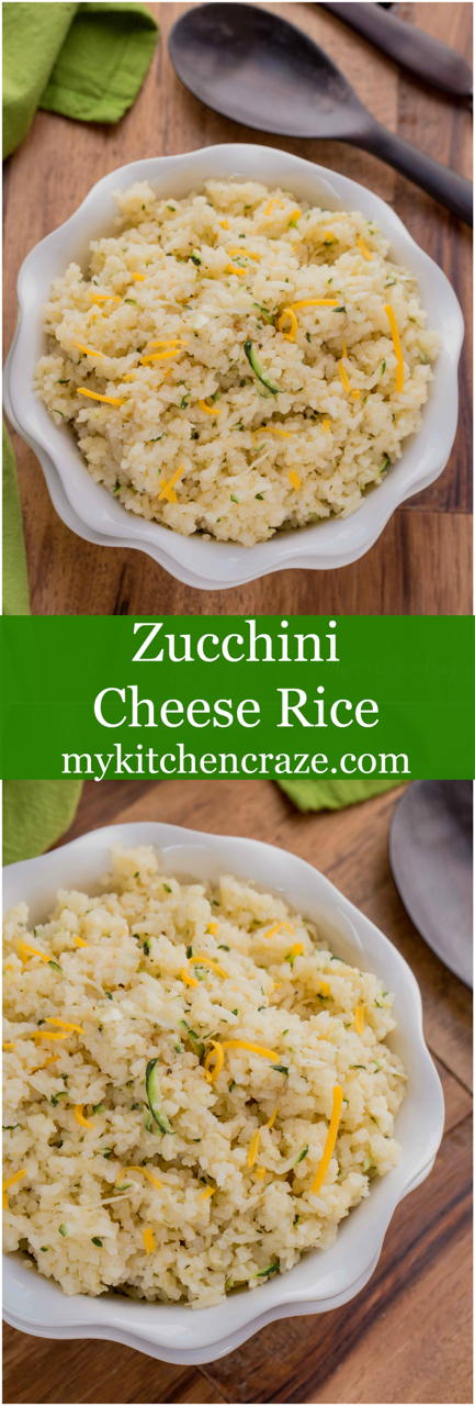 Zucchini Cheese Rice ~ mykitchencraze.com ~ Perfect side dish for any meal! Easy to make and tastes yummy!