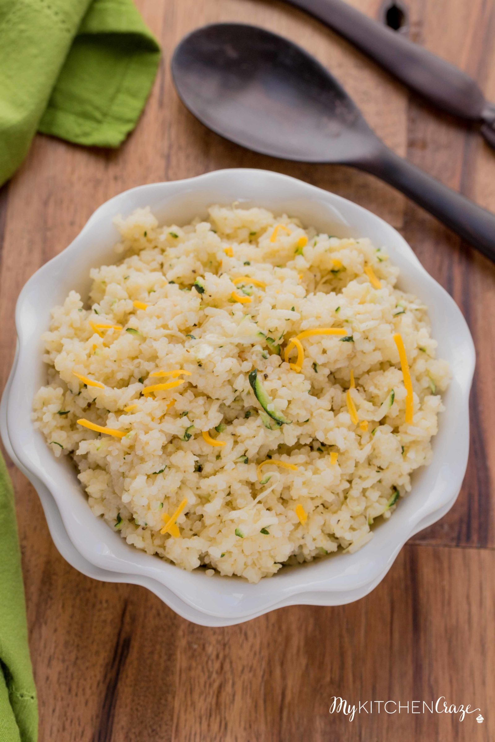 Zucchini Cheese Rice ~ mykitchencraze.com ~ Perfect side dish for any meal! Easy to make and tastes yummy!