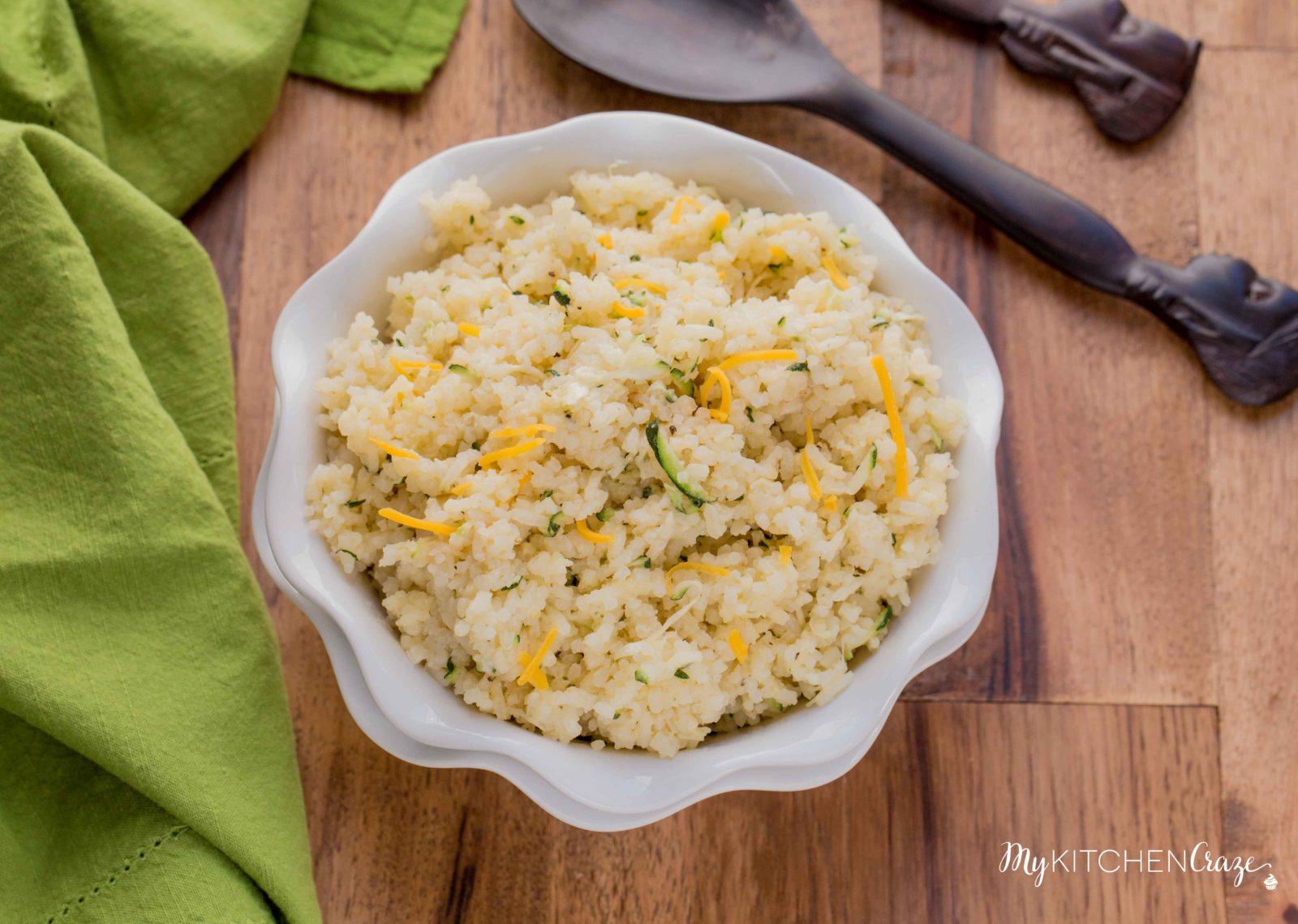 Zucchini Cheese Rice ~ mykitchencraze.com ~ Perfect side dish for any meal! Easy to make and tastes yummy!