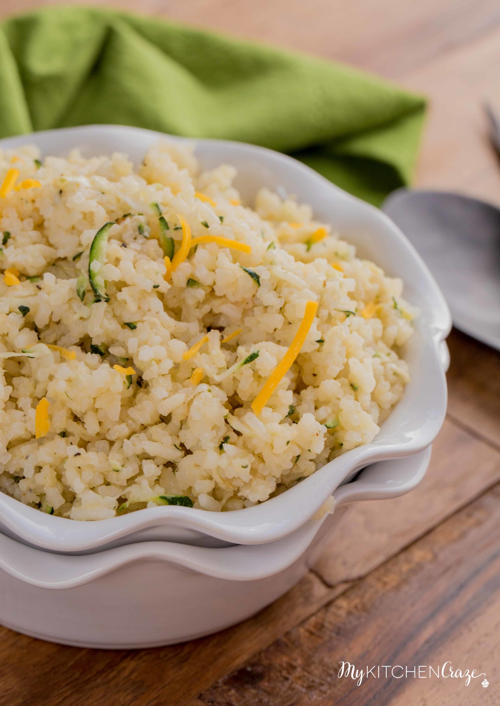 Zucchini Cheese Rice ~ mykitchencraze.com ~ Perfect side dish for any meal! Easy to make and tastes yummy!