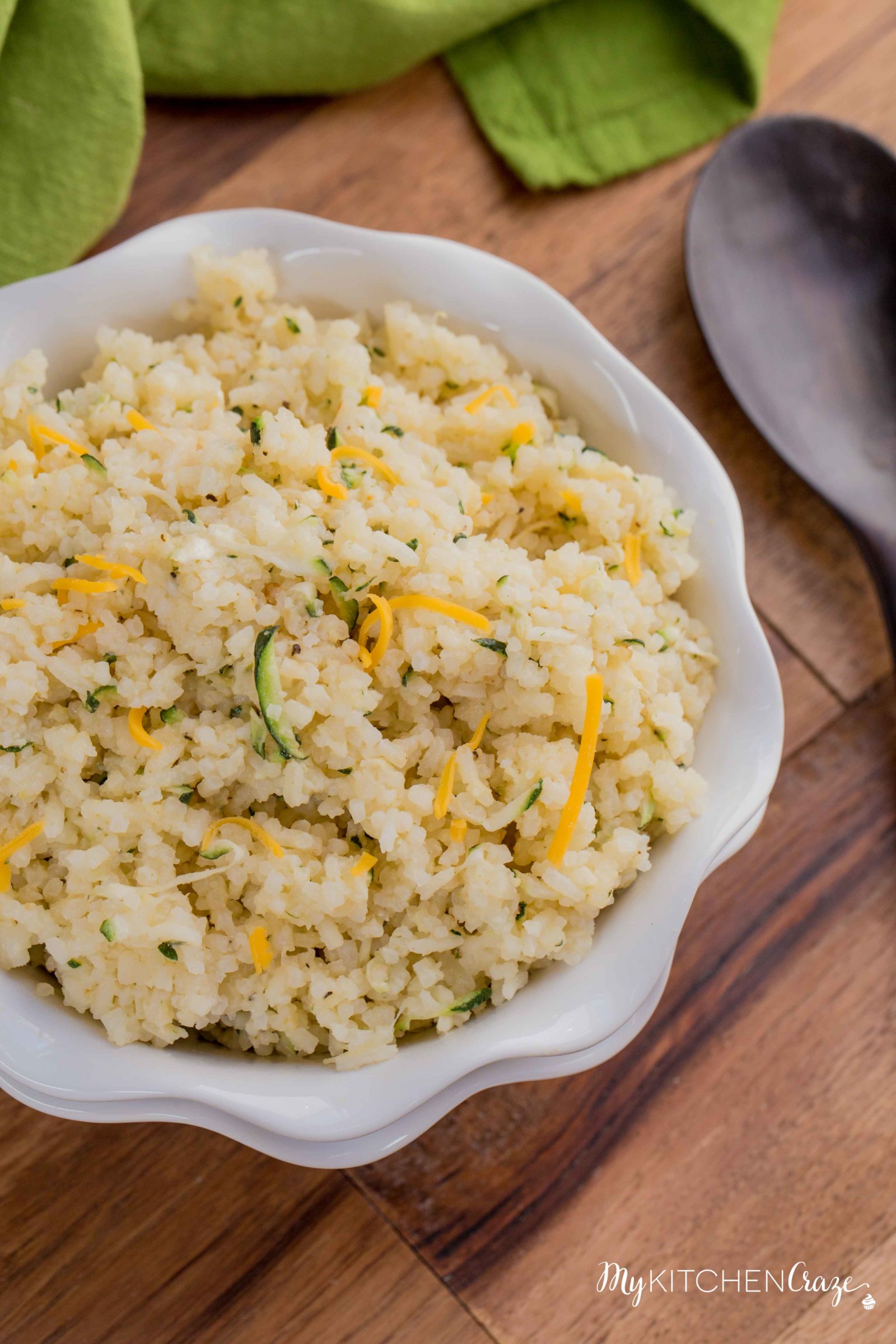 Zucchini Cheese Rice ~ mykitchencraze.com ~ Perfect side dish for any meal! Easy to make and tastes yummy!