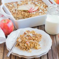 Apple Cinnamon Baked Oatmeal ~ mykitchencraze.com ~ This baked oatmeal is prepared within minutes and is perfect for a hearty breakfast!