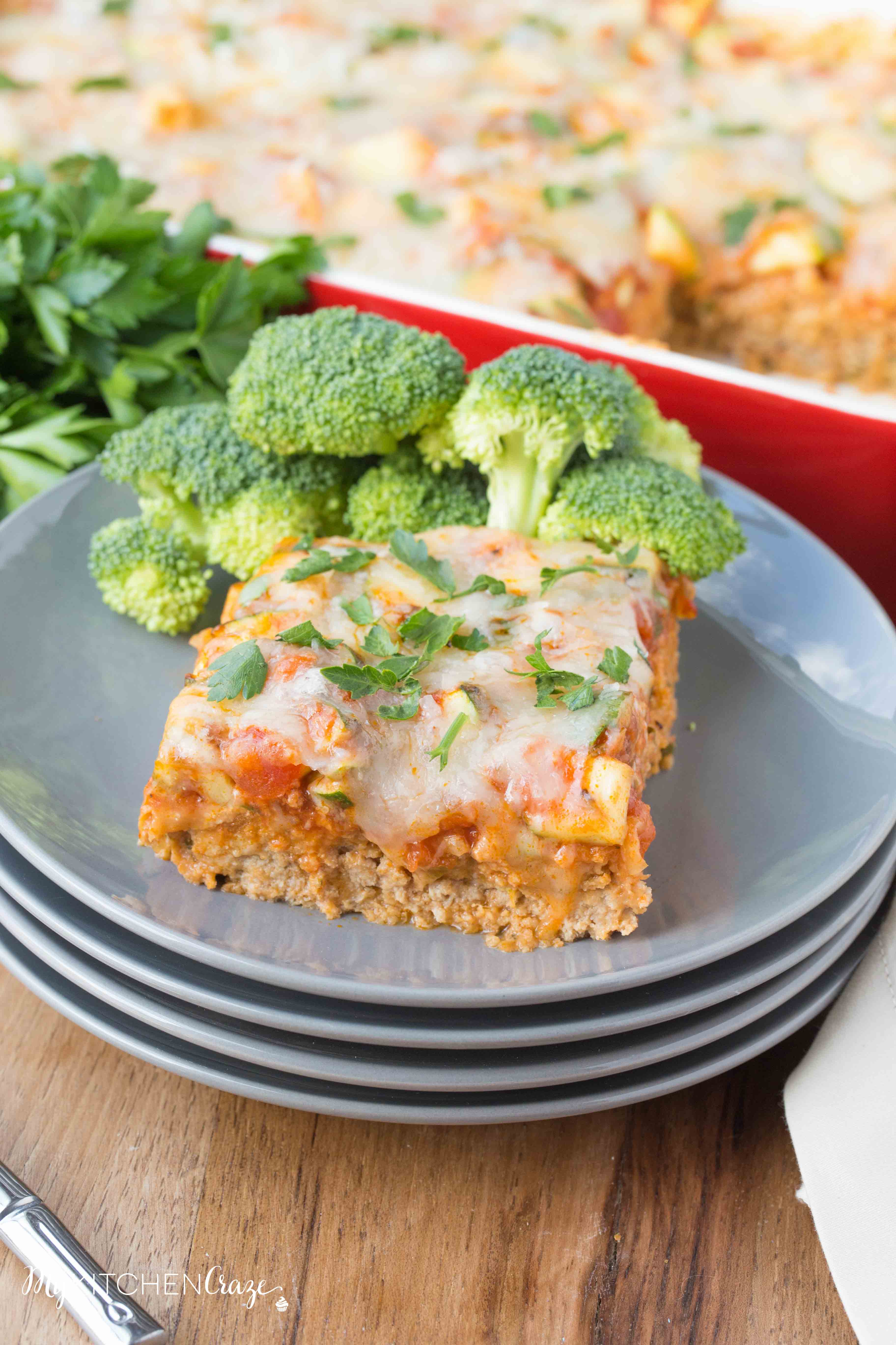 Italian Meatloaf ~ mykitchencraze.com ~ This Italian Meatloaf is loaded with zucchini and marina sauce is so easy and flavorful. You’ll love it for a hearty dinner!