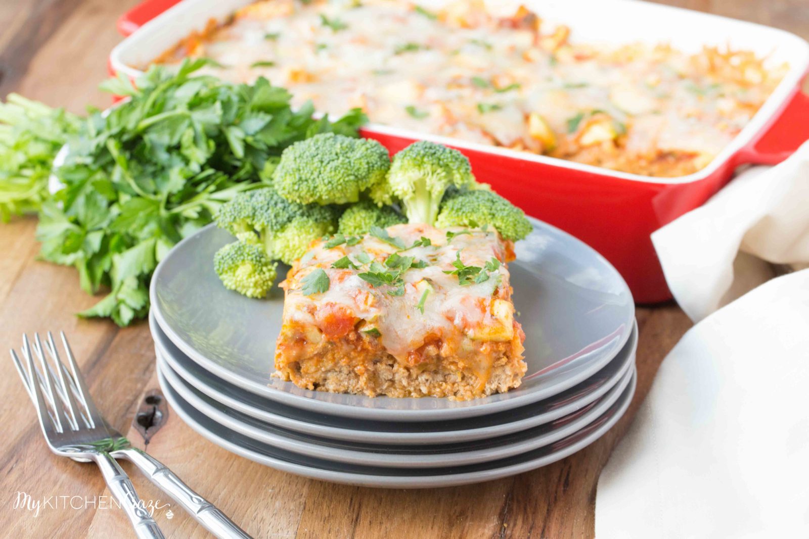 Italian Meatloaf ~ mykitchencraze.com ~ This Italian Meatloaf is loaded with zucchini and marina sauce is so easy and flavorful. You’ll love it for a hearty dinner!