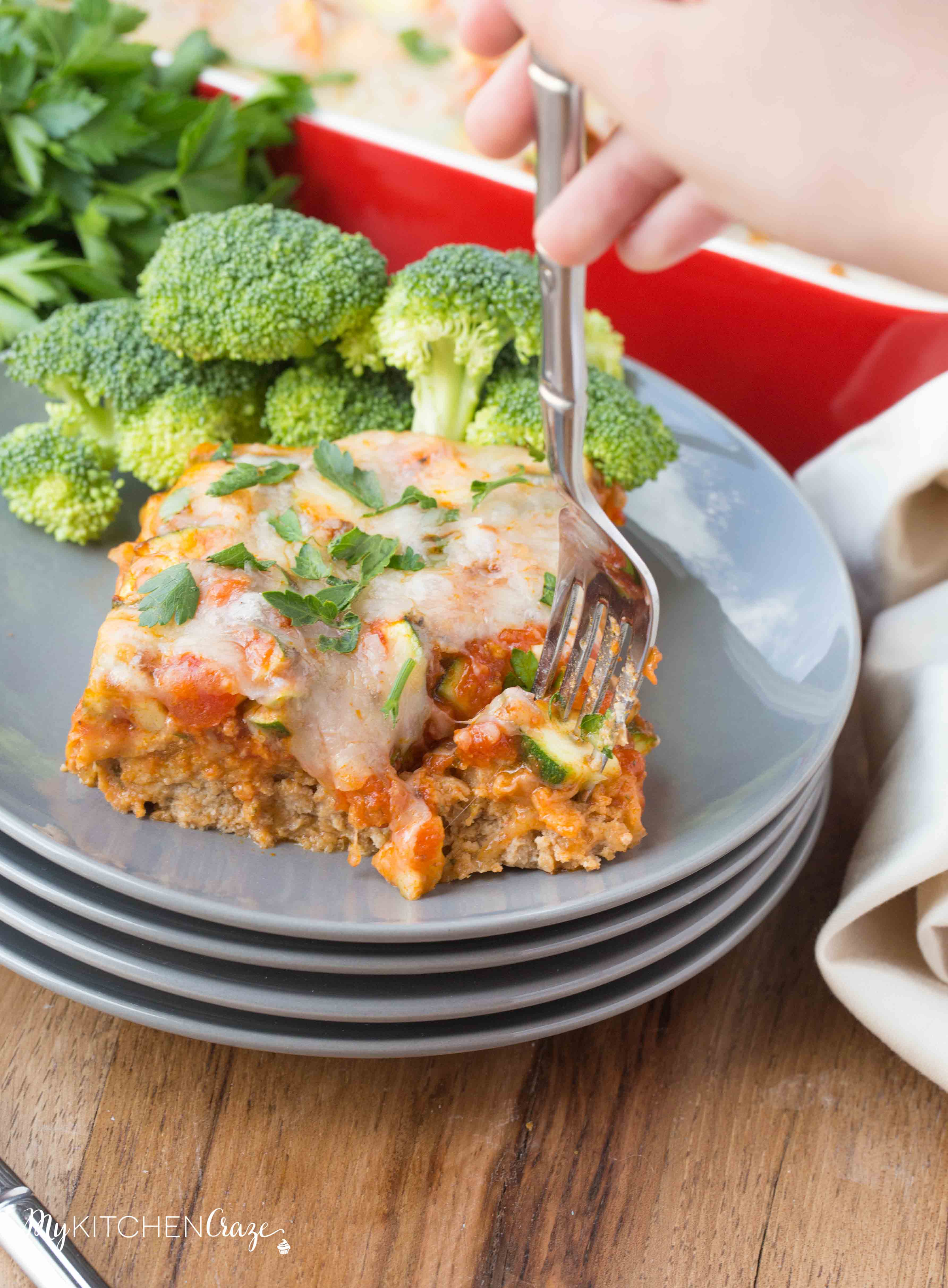 Italian Meatloaf ~ mykitchencraze.com ~ This Italian Meatloaf is loaded with zucchini and marina sauce is so easy and flavorful. You’ll love it for a hearty dinner!