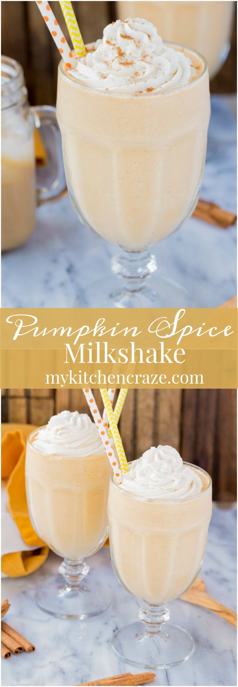 Pumpkin Spice Milkshake - My Kitchen Craze