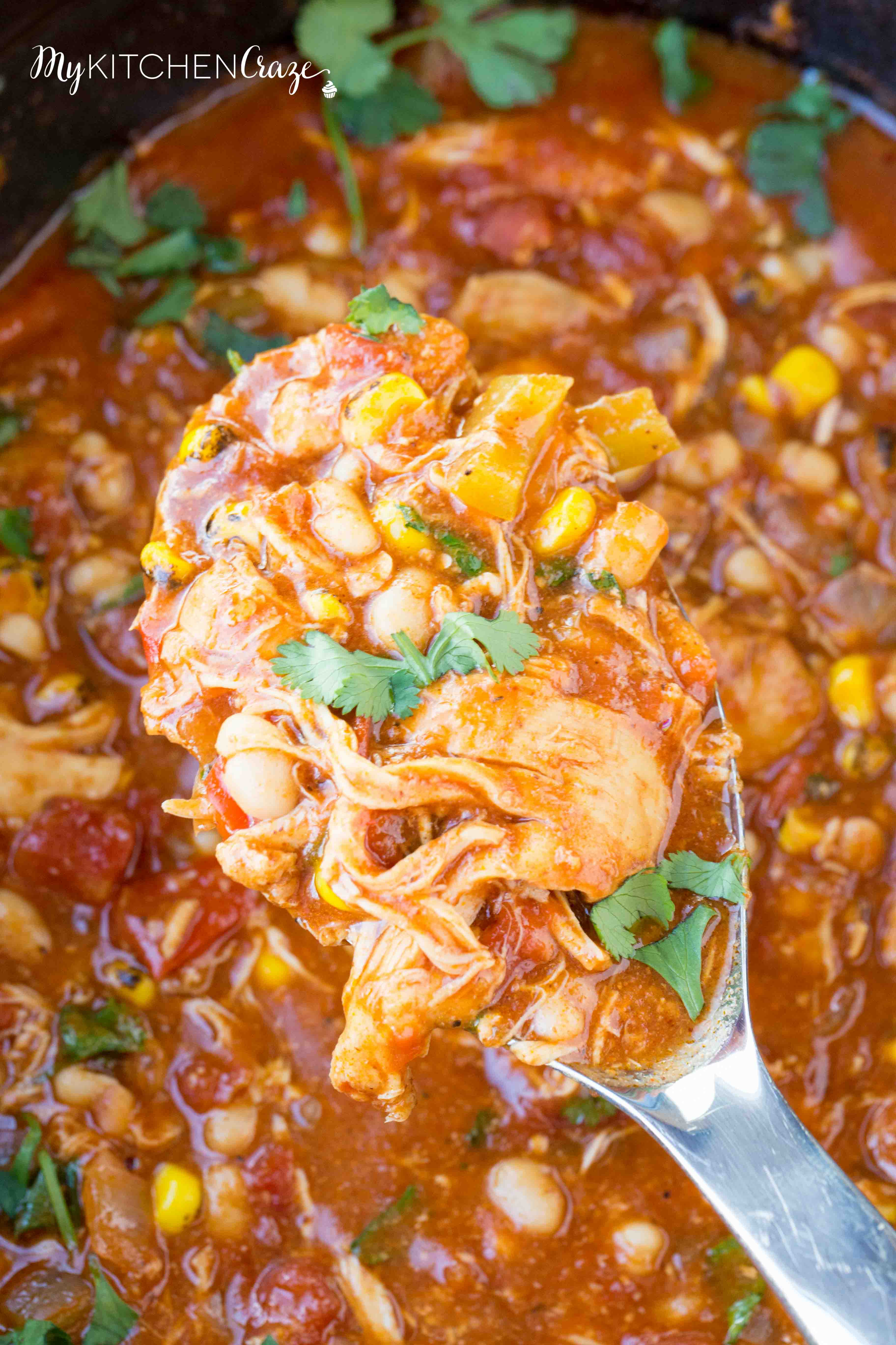 Slow Cooker Spanish Chicken ~ mykitchencraze.com ~ Put everything in the slow cooker and come home to a delicious meal waiting for you! Perfect with a side of rice or mashed potatoes!