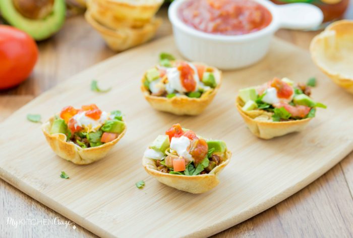Taco Cups and Cheese Dip {Game Day Food} - My Kitchen Craze