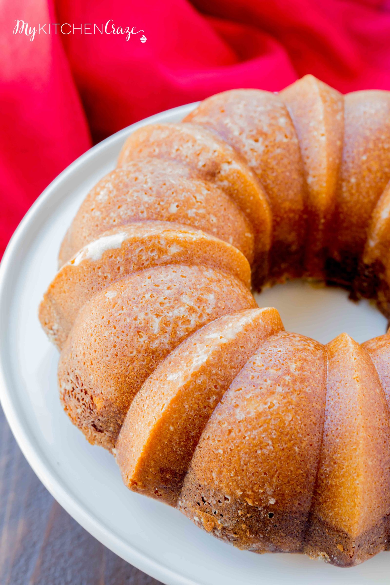 Marble Bundt Cake ~ mykitchencraze.com ~ Super easy marble bundt cake, topped with luscious chocolate ganache. This is one cake you'll want to make!