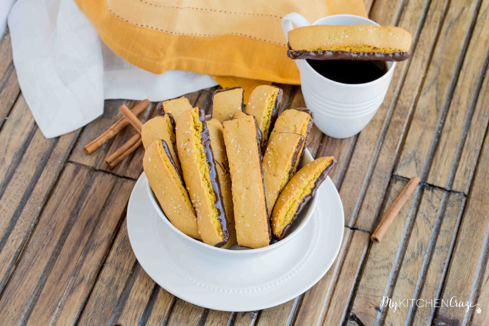 Pumpkin Biscotti ~ Better than any treat you’ll get at your local coffee shop, this decadent and fall inspired treat will be a winner in your home. Make sure to make a cup of coffee or tea with it. They pair perfectly together!