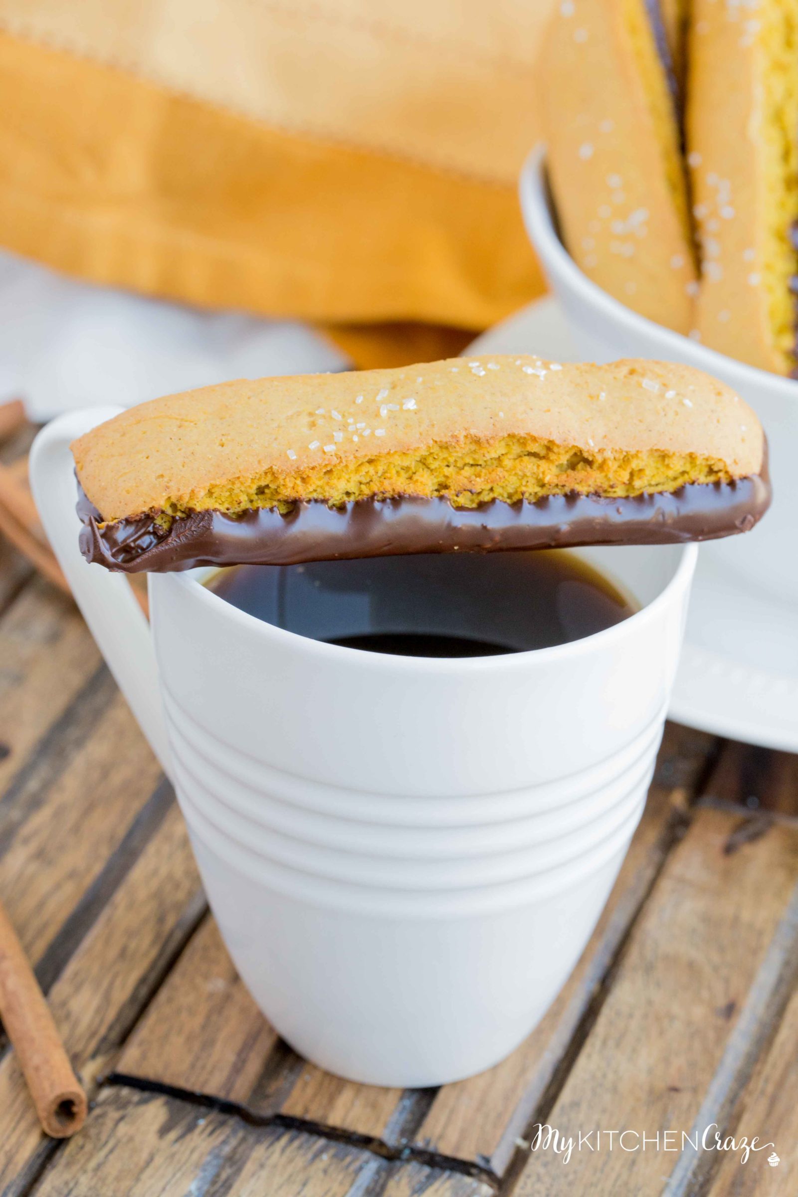 Pumpkin Biscotti ~ Better than any treat you’ll get at your local coffee shop, this decadent and fall inspired treat will be a winner in your home. Make sure to make a cup of coffee or tea with it. They pair perfectly together!