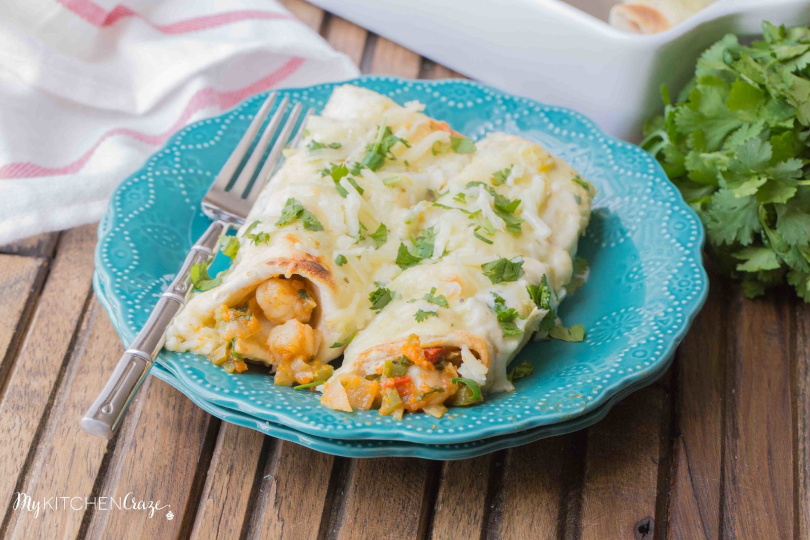 Shrimp Enchiladas - My Kitchen Craze