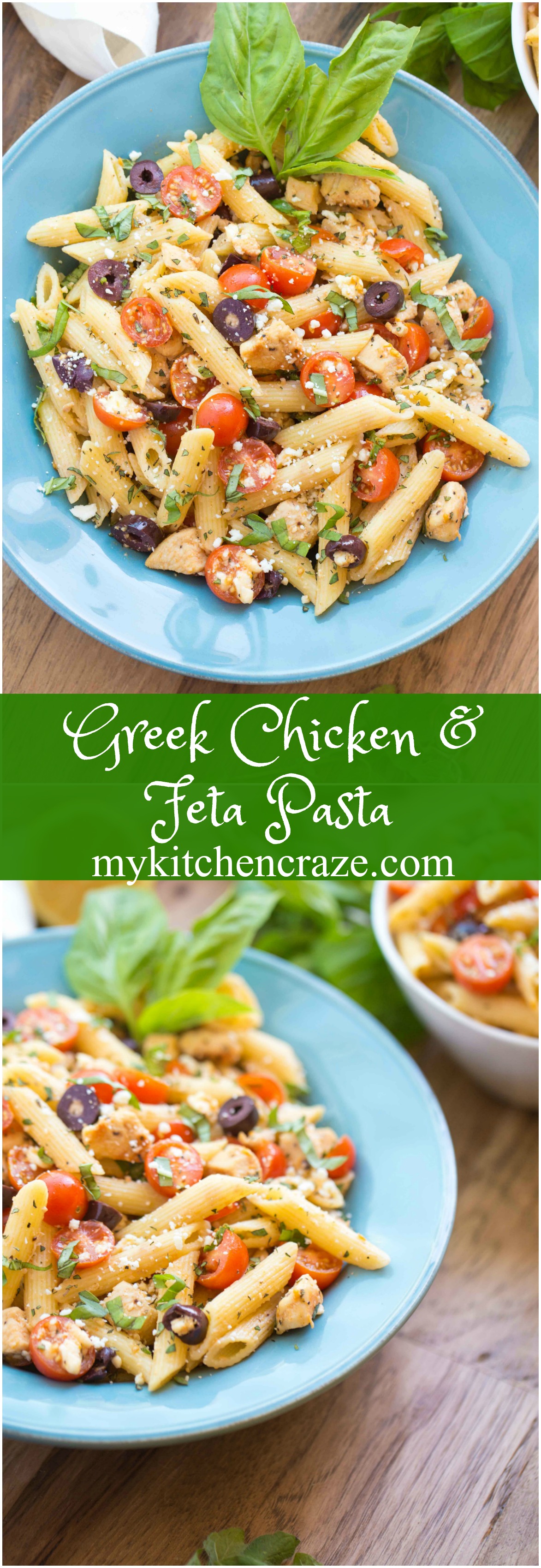 Greek Chicken & Feta Pasta is the perfect easy meal for those busy nights. This recipe is a no fuss recipe that everyone will love.