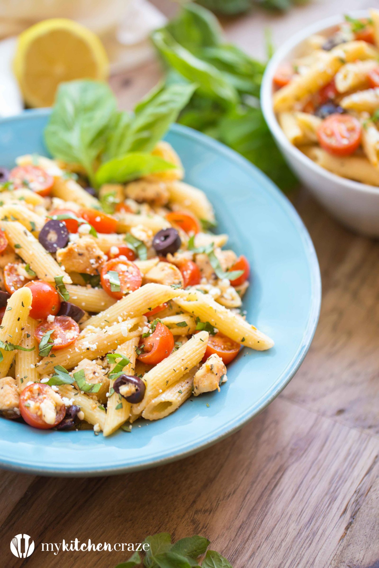 Greek Chicken and Feta Pasta - My Kitchen Craze