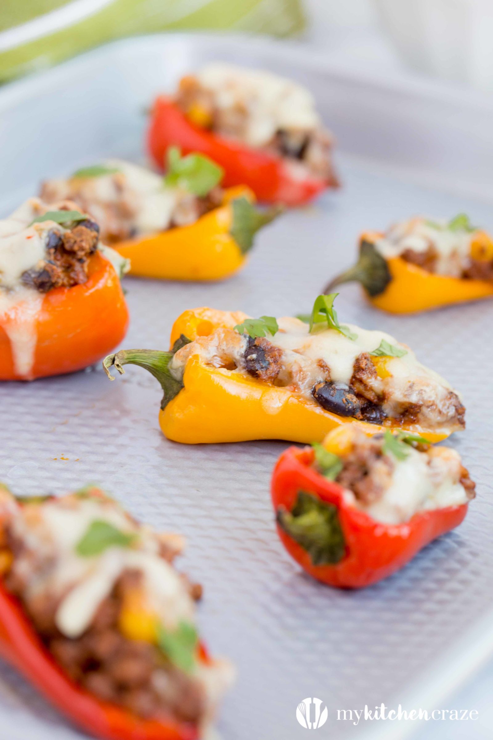 Sweet Pepper Poppers ~ Perfect Small Bite Appetizer for Your Next Party! Only 7 ingredients and 30 Minutes!